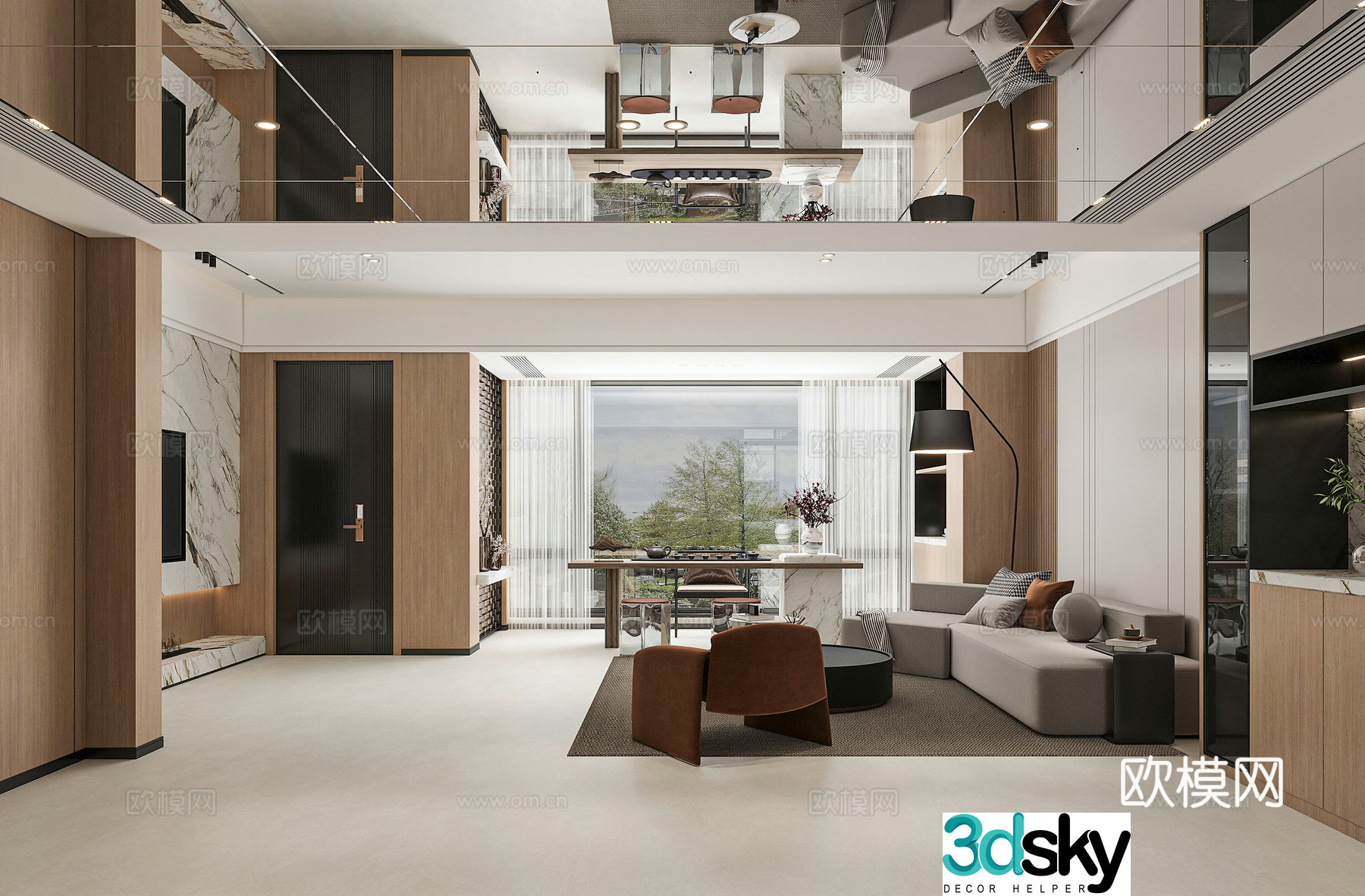 Modern living room 3d model