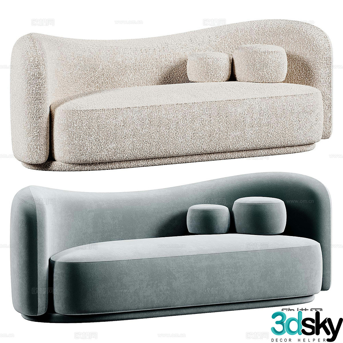 Modern Diane sofa 3d model