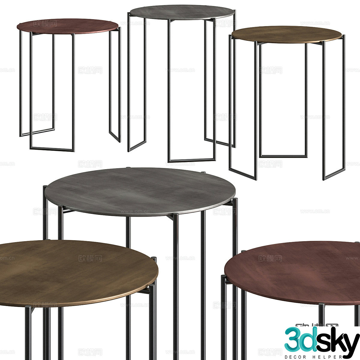De Castelli Band Coffee Table and Side Table 3D Model