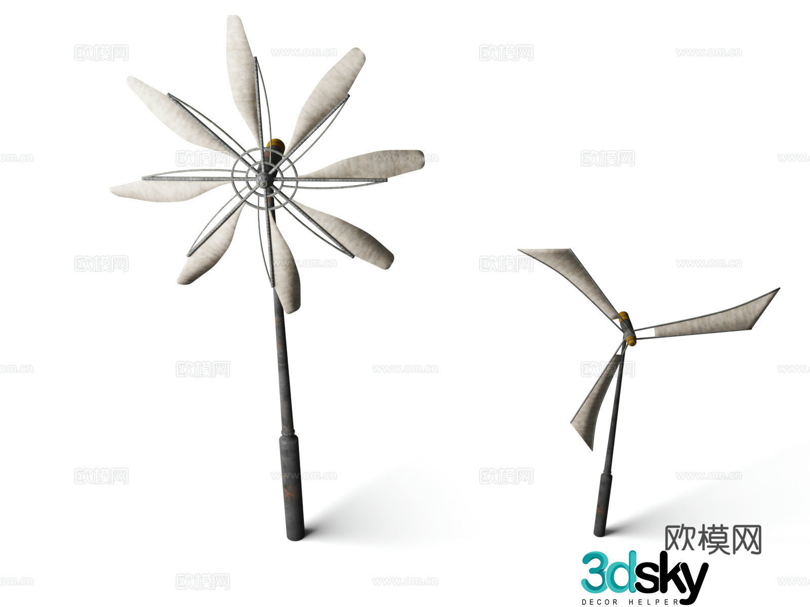 Items and supplies Iron house Windmill Items and props Facilities construction module collection 3D model