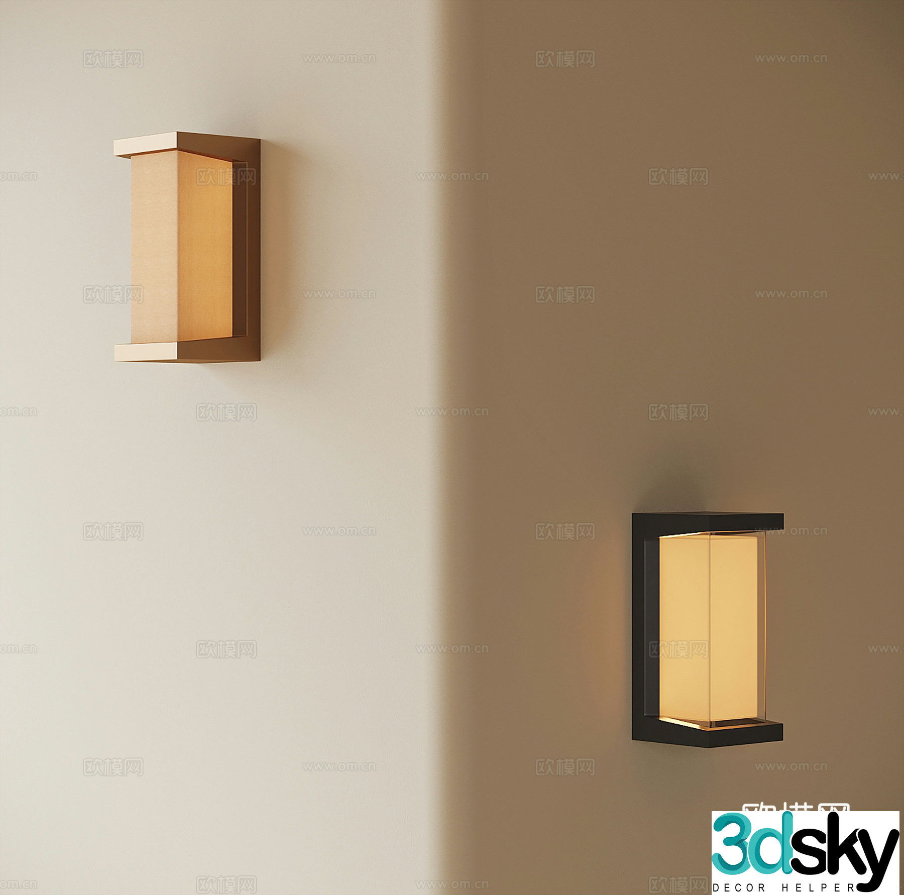 Modern wall lamp 3d model