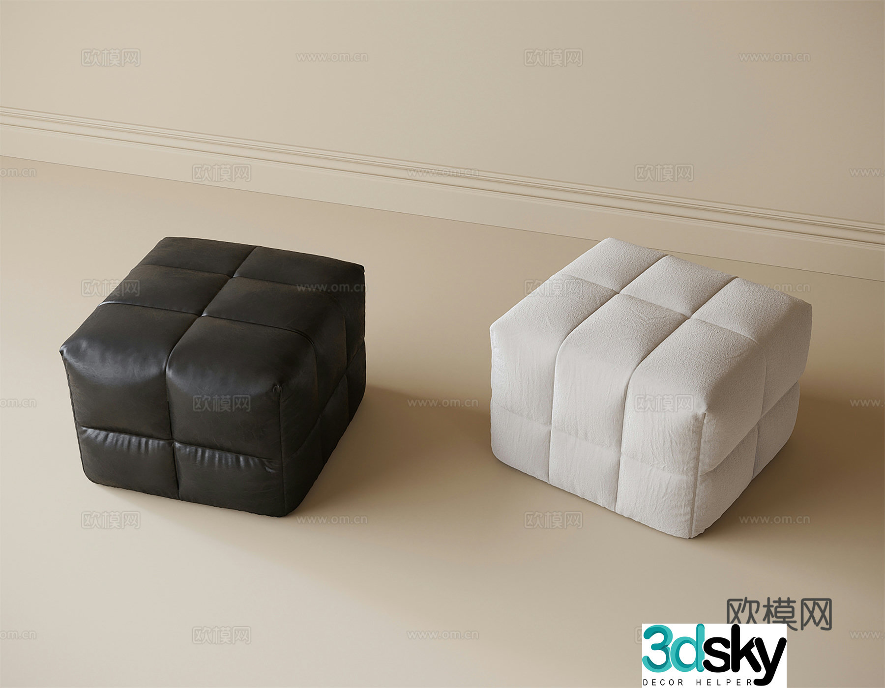 Modern sofa stool stool 3d model