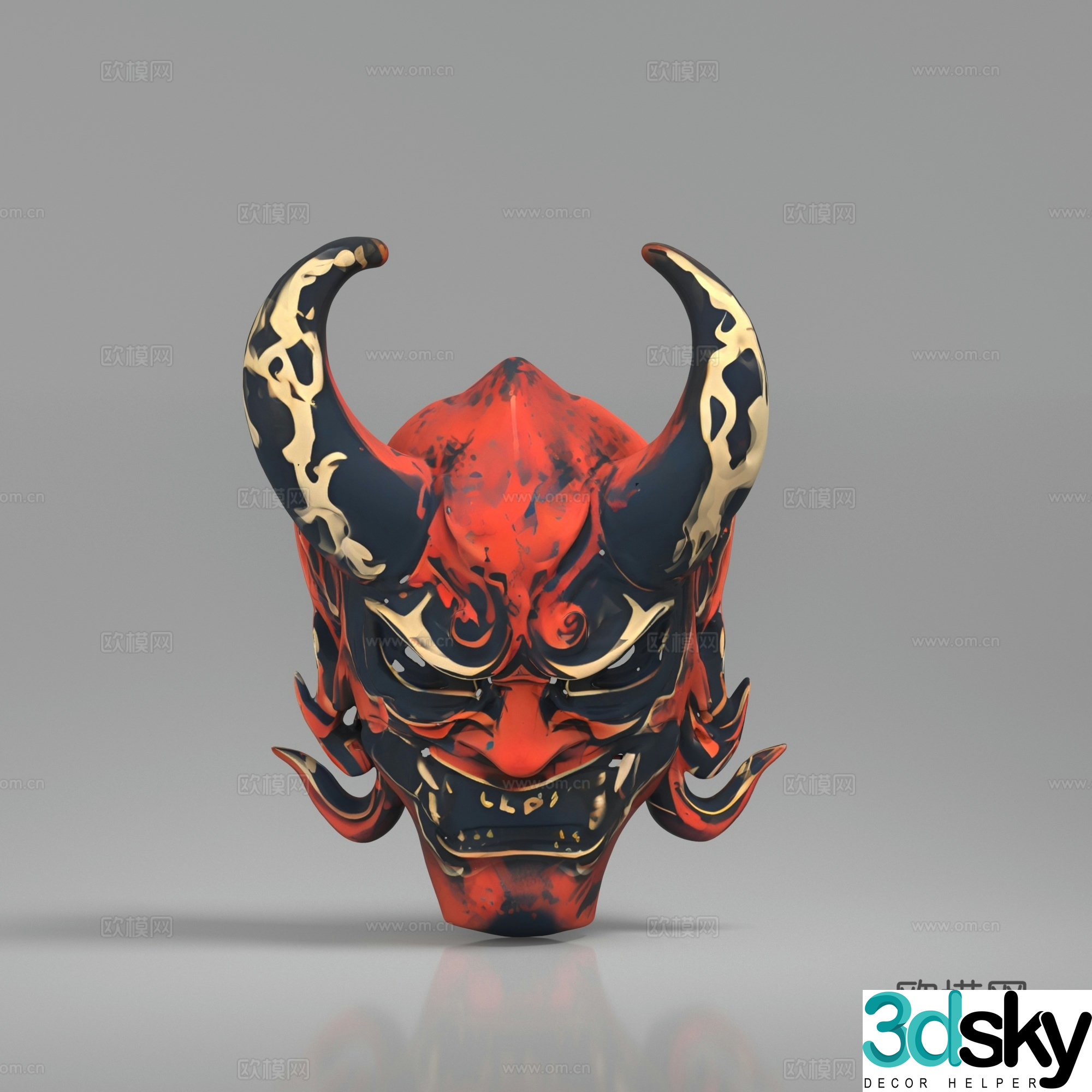 Mask Evil Ghost Japanese Ghost Horror Halloween 3d Model