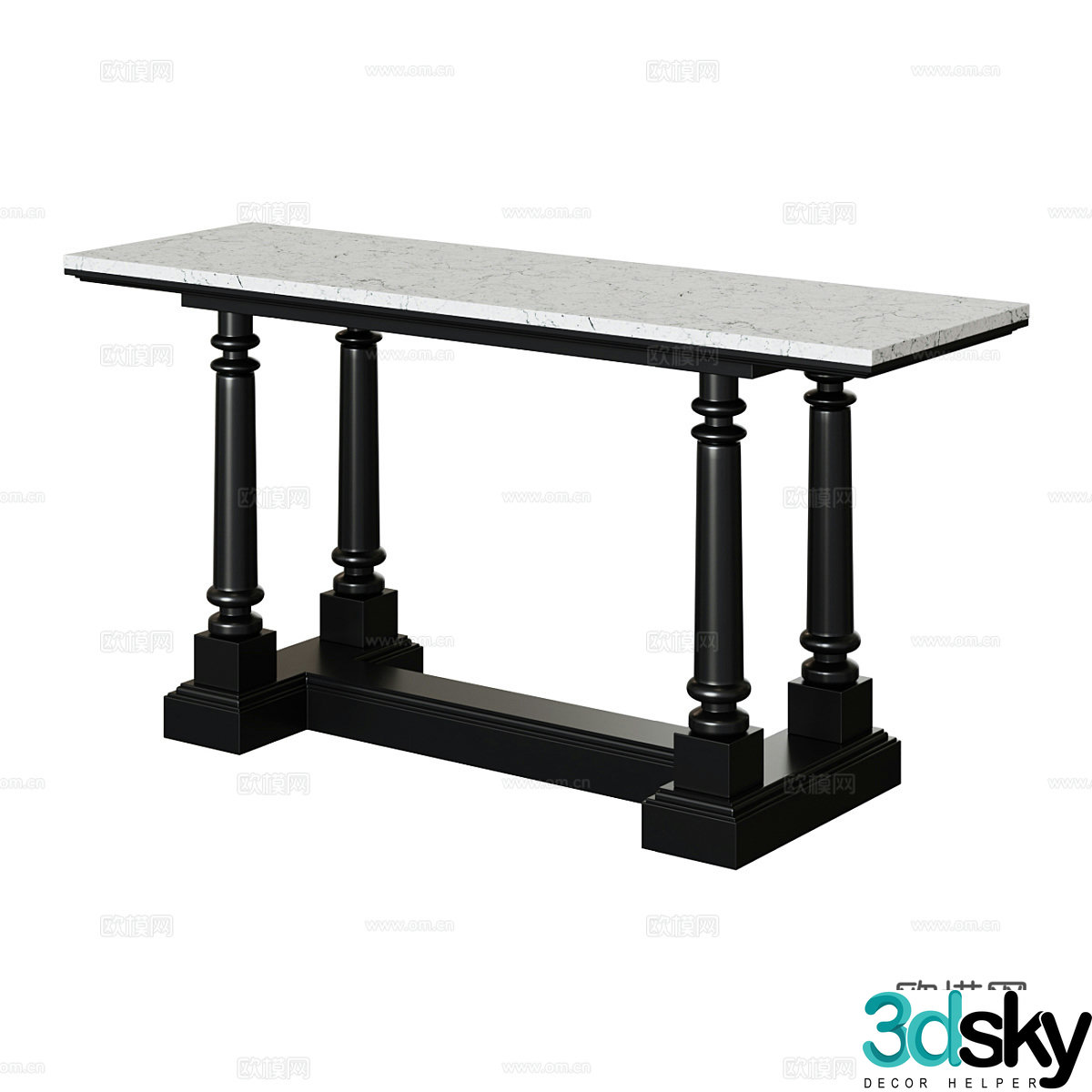 American Eichholtz marble entrance table 3D model
