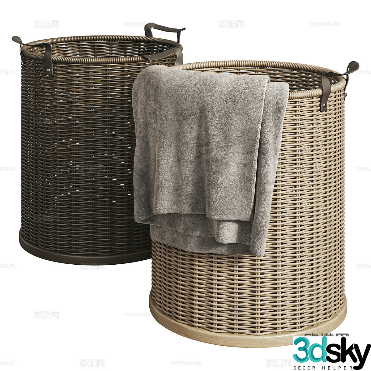 Laundry basket storage basket basket 3d model
