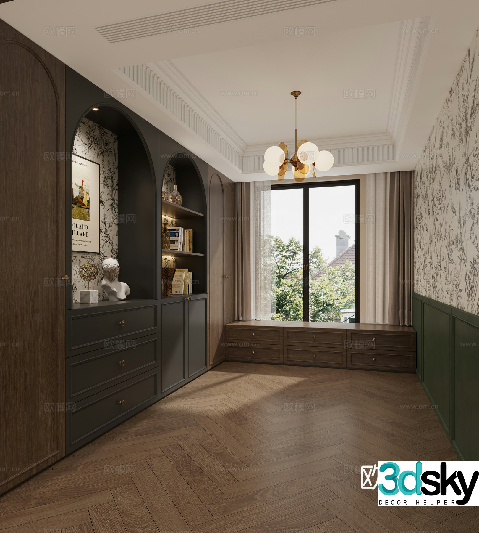 3D model of medieval study