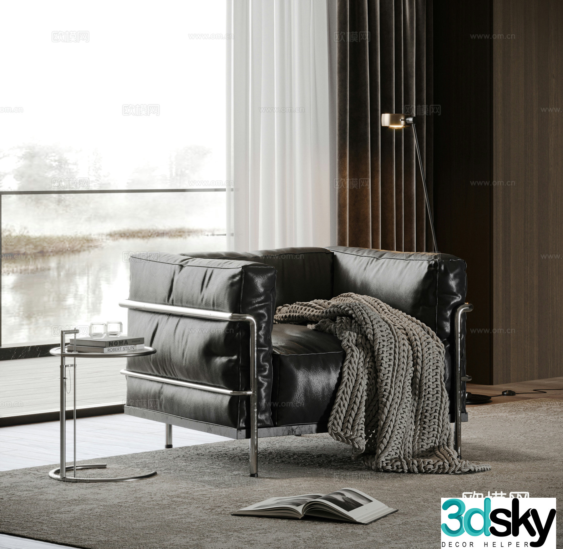 Modern single sofa 3d model