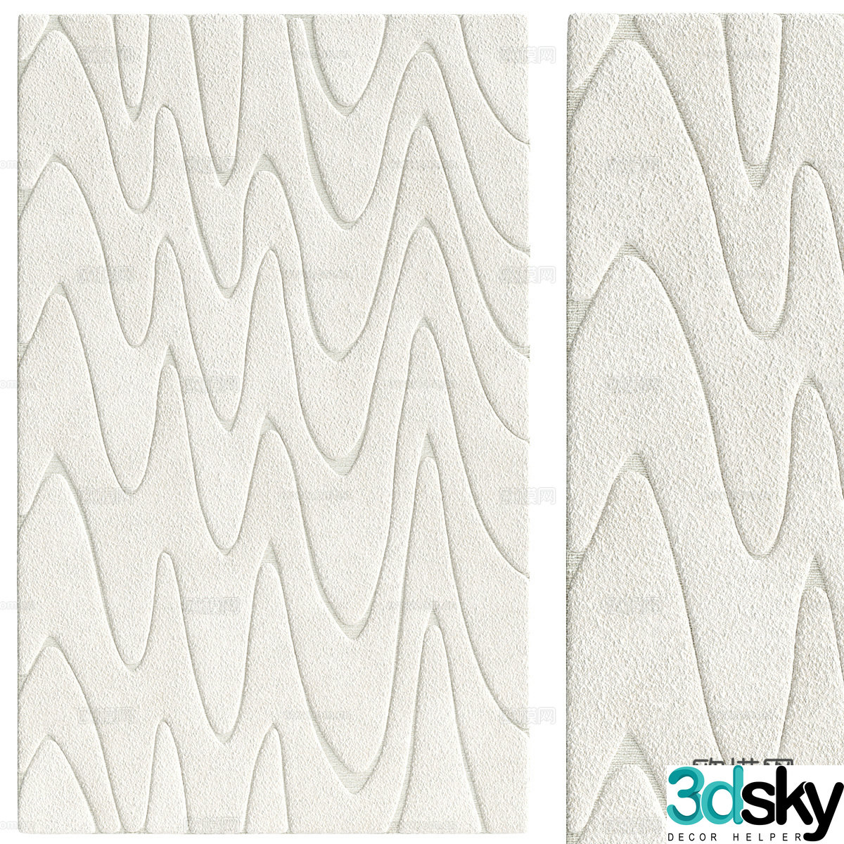 Modern Impala woven carpet 3d model