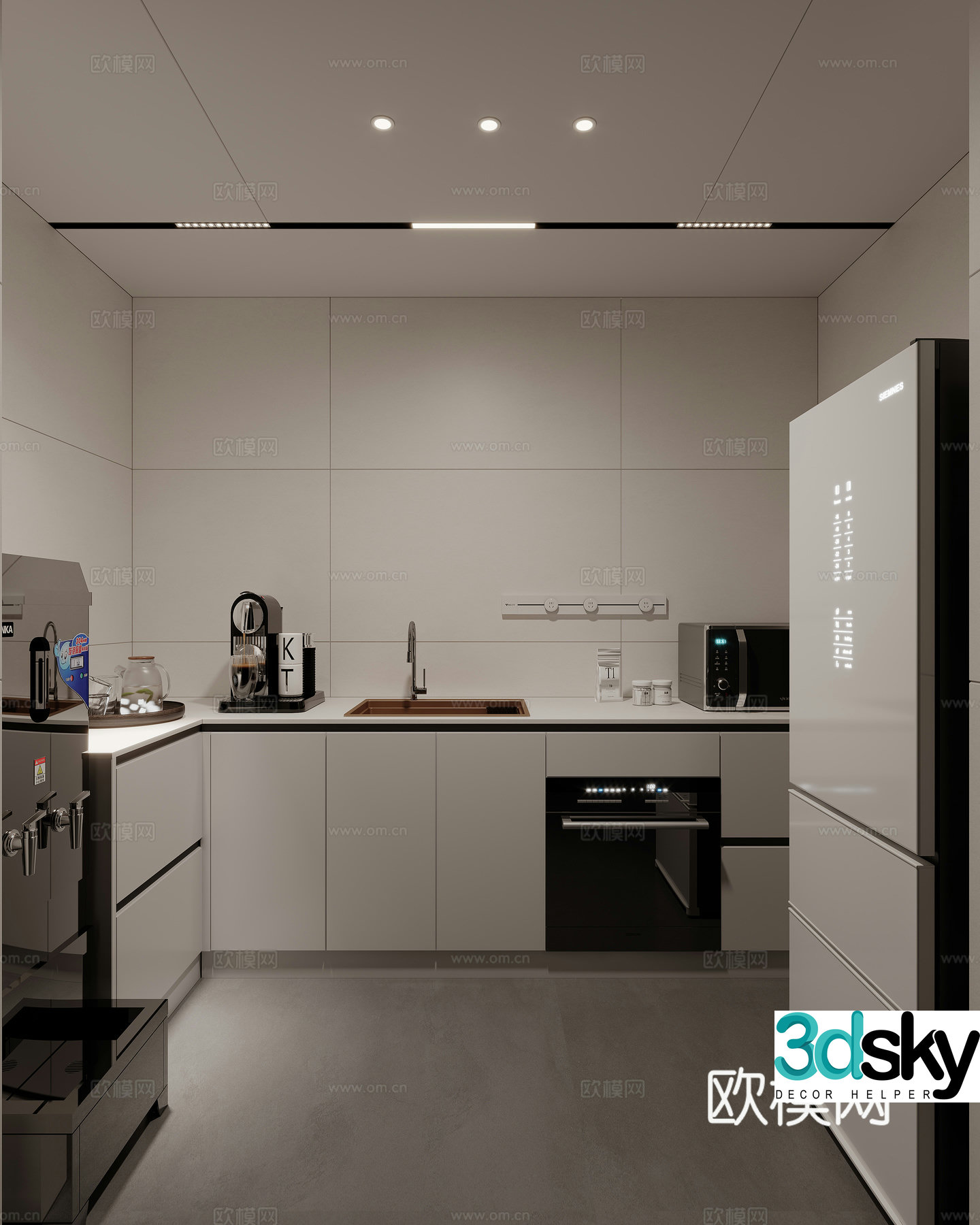 Modern tea bar 3d model