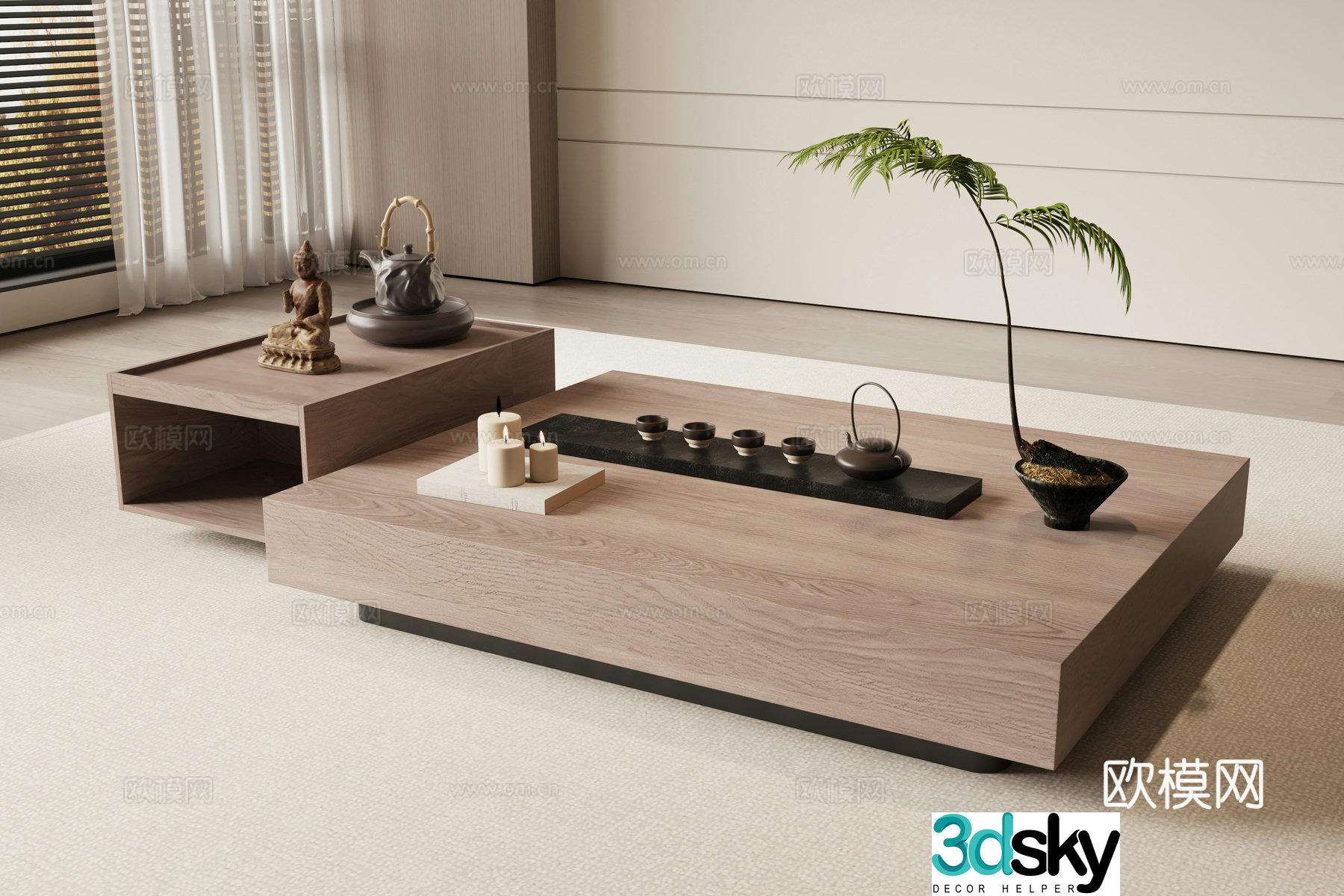 New Chinese Song style coffee table 3D model