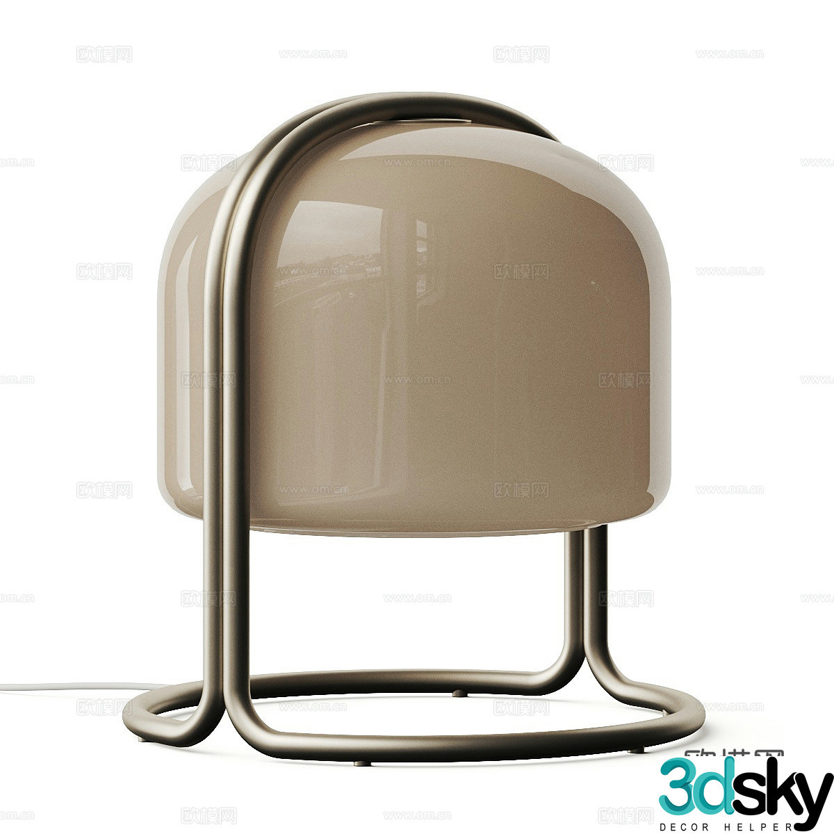 Modern Italian light luxury West Elm Remy desk lamp 3d model