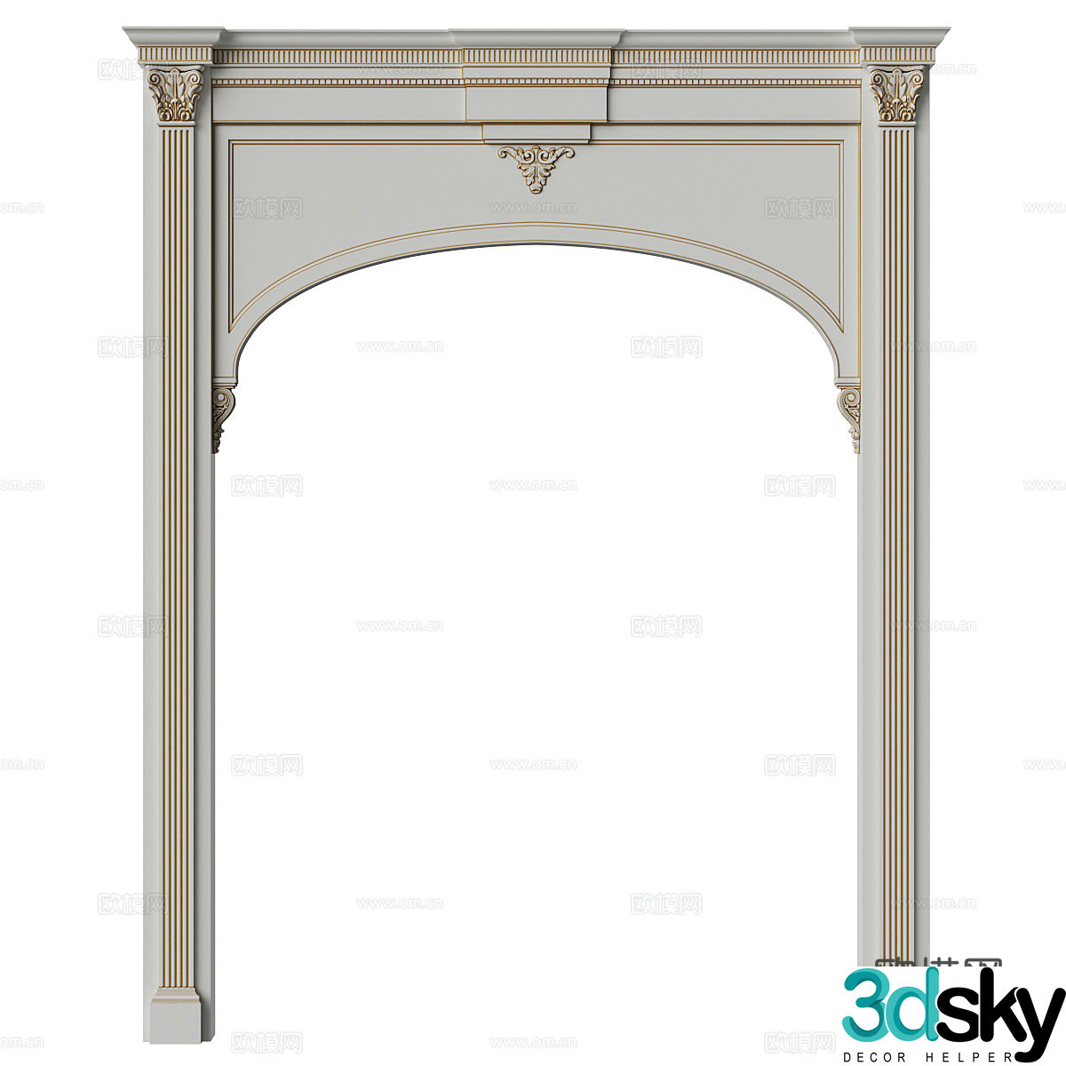 Simple European Arch 3D Model