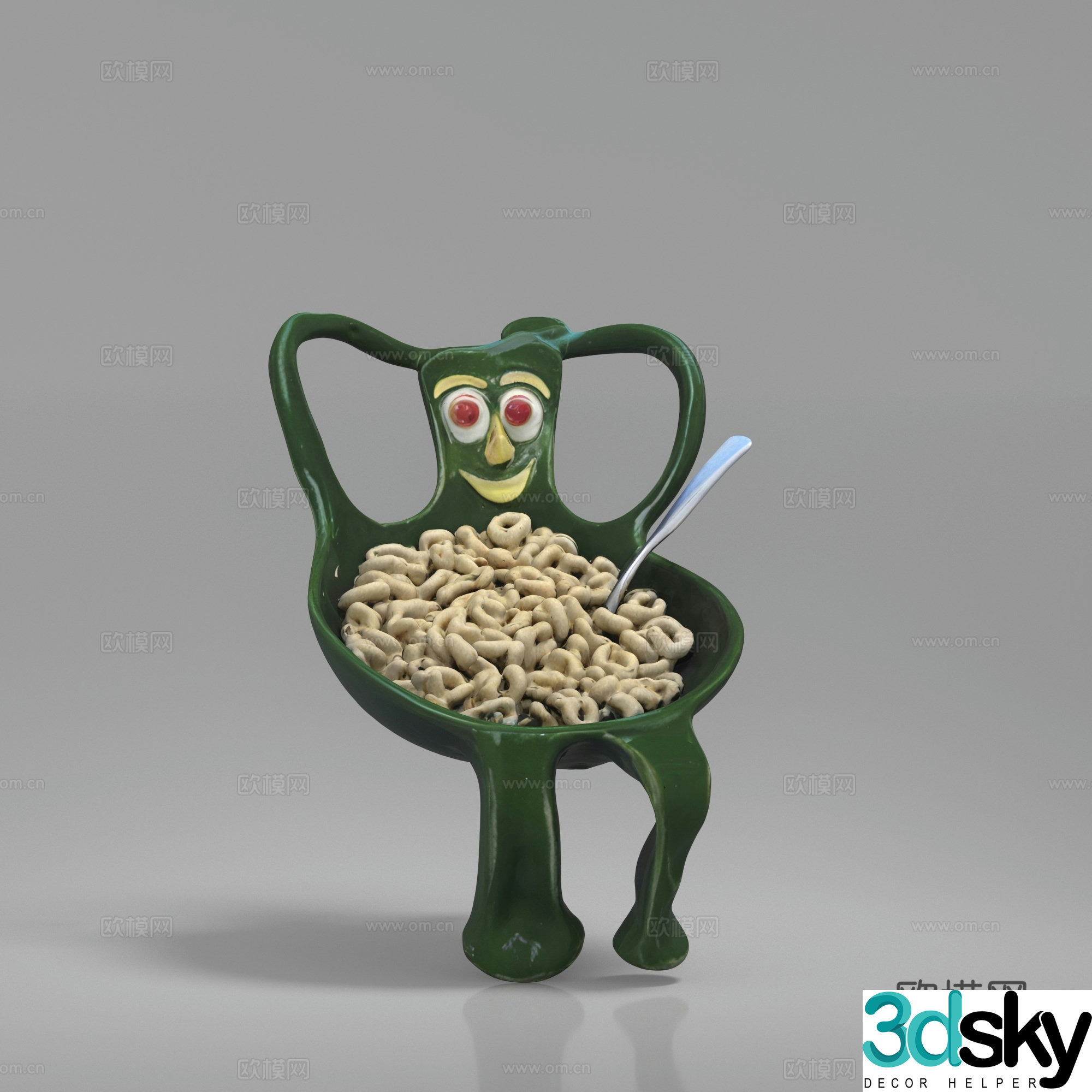 Cartoon Creative Tableware Cup 3d Model