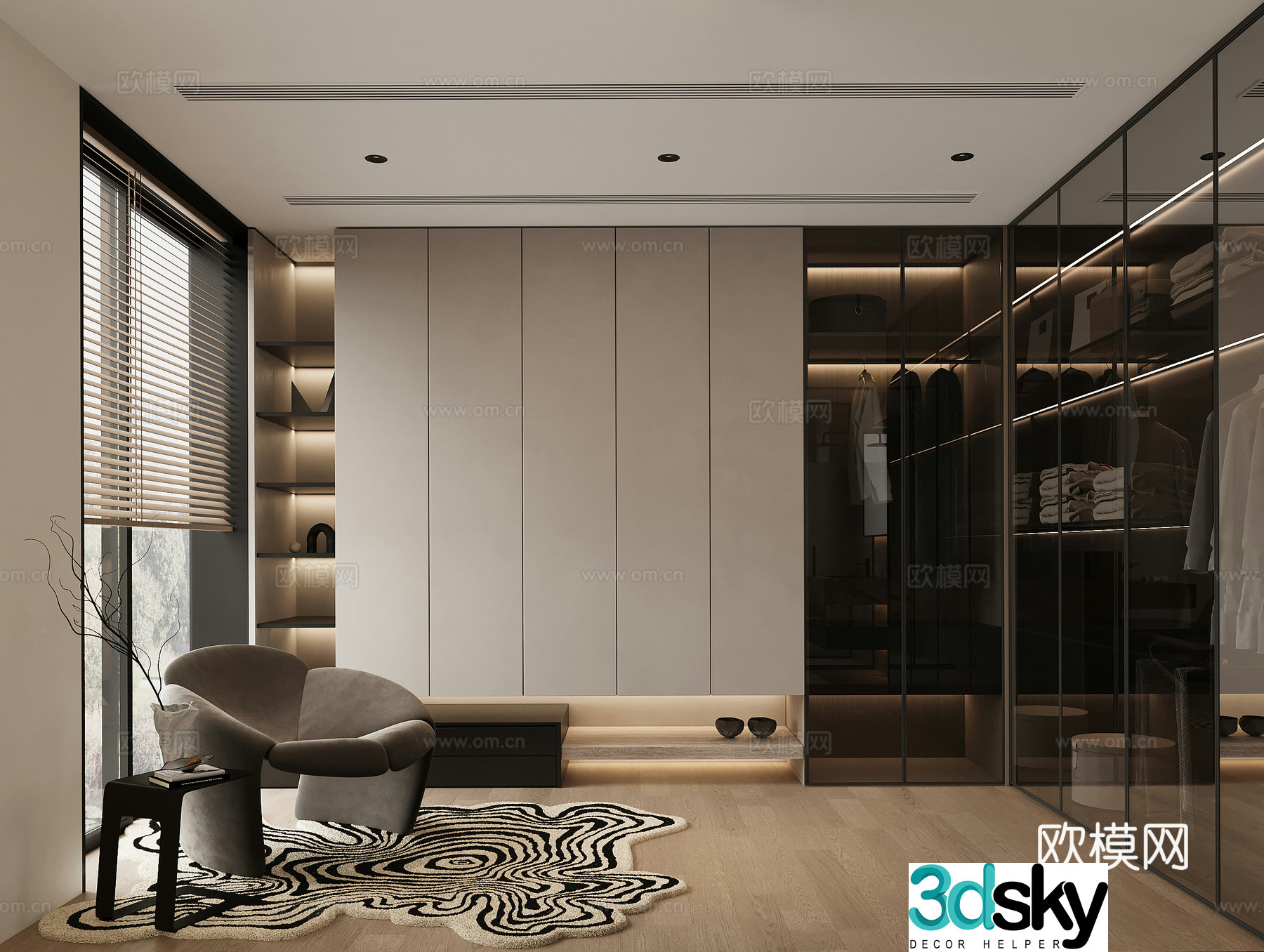 Modern cloakroom 3d model