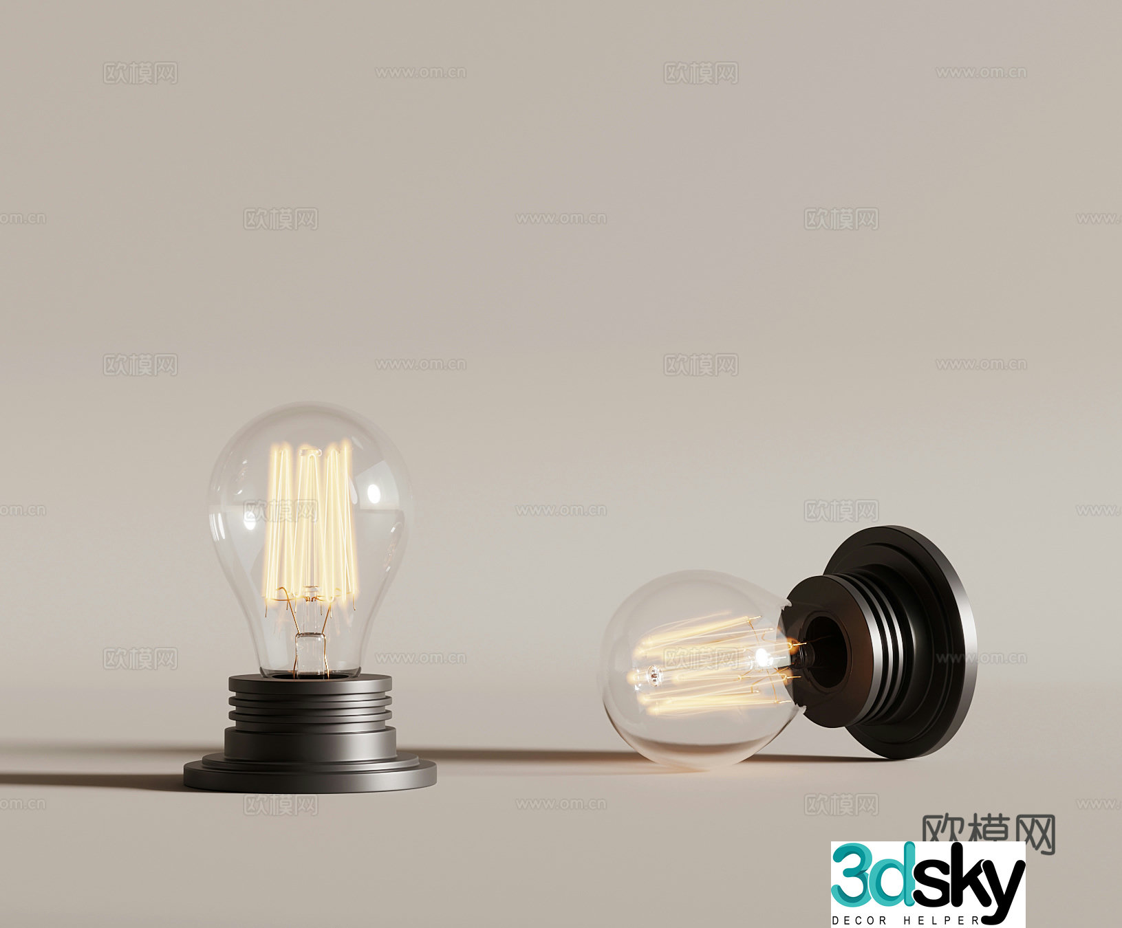 Modern light bulb wall-mounted light bulb 3d model