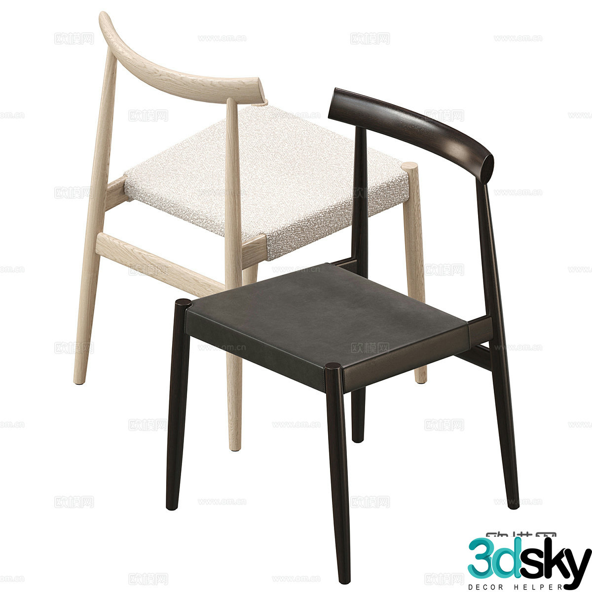New Chinese Edo Chair 3D Model