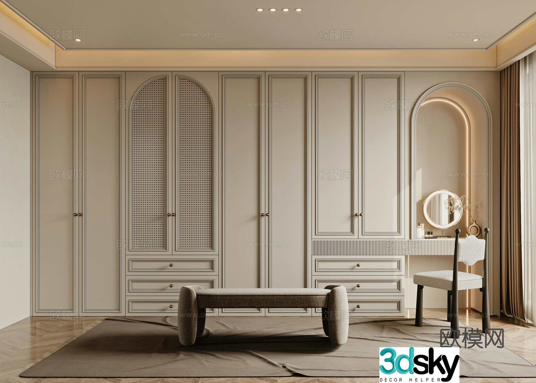 French cloakroom 3d model
