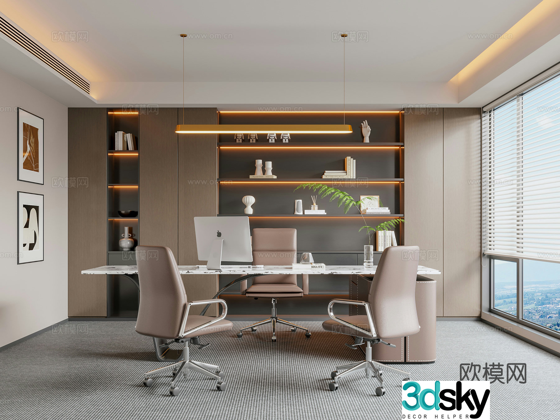 Italian office 3d model