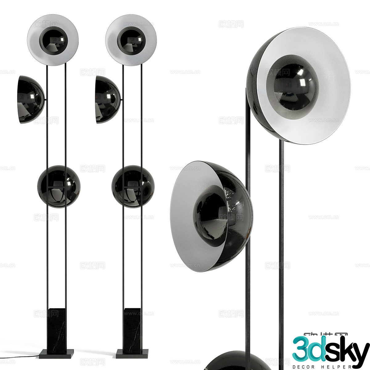 Modern Italian floor lamp 3d model