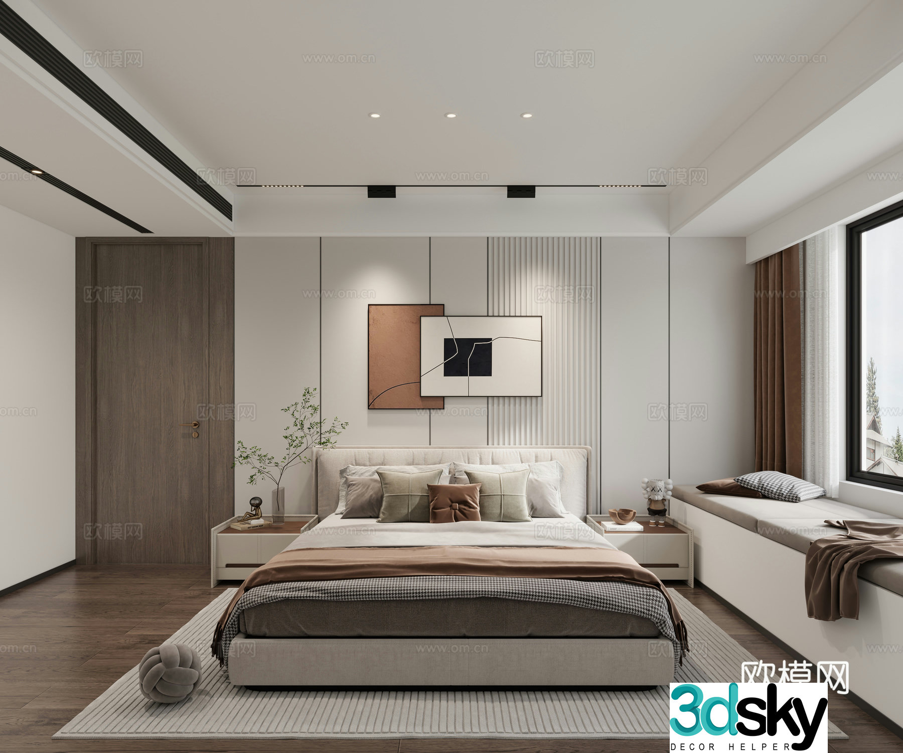 Modern bedroom 3d model