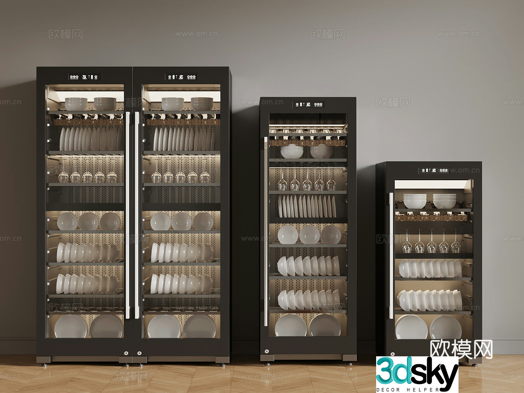 Modern disinfection cabinet Mini disinfection cabinet 3d model