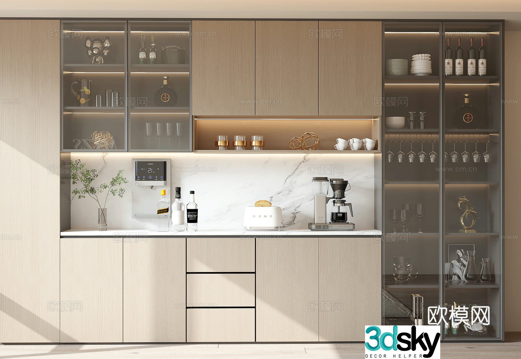 Modern sideboard 3D model