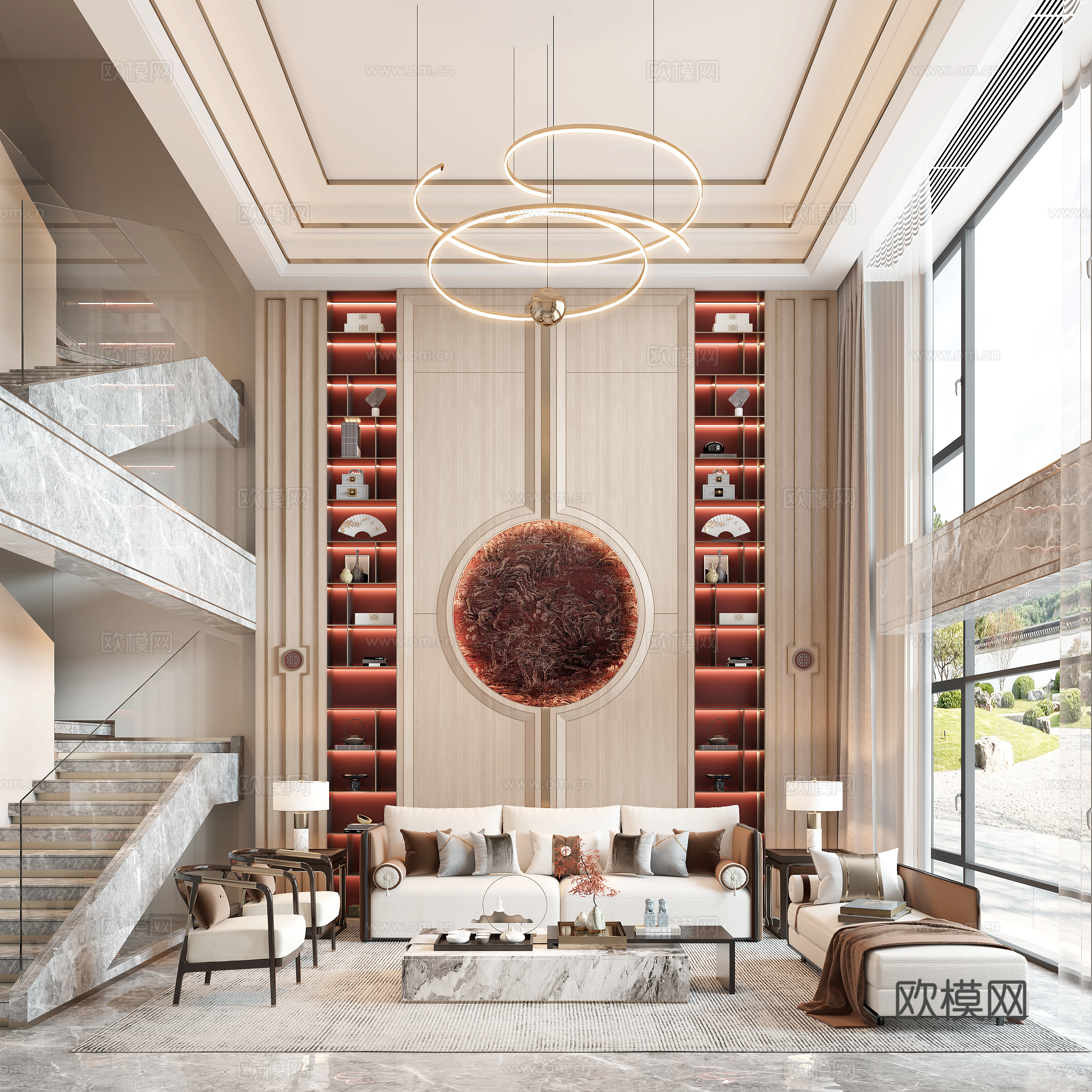 New Chinese living room 3D model