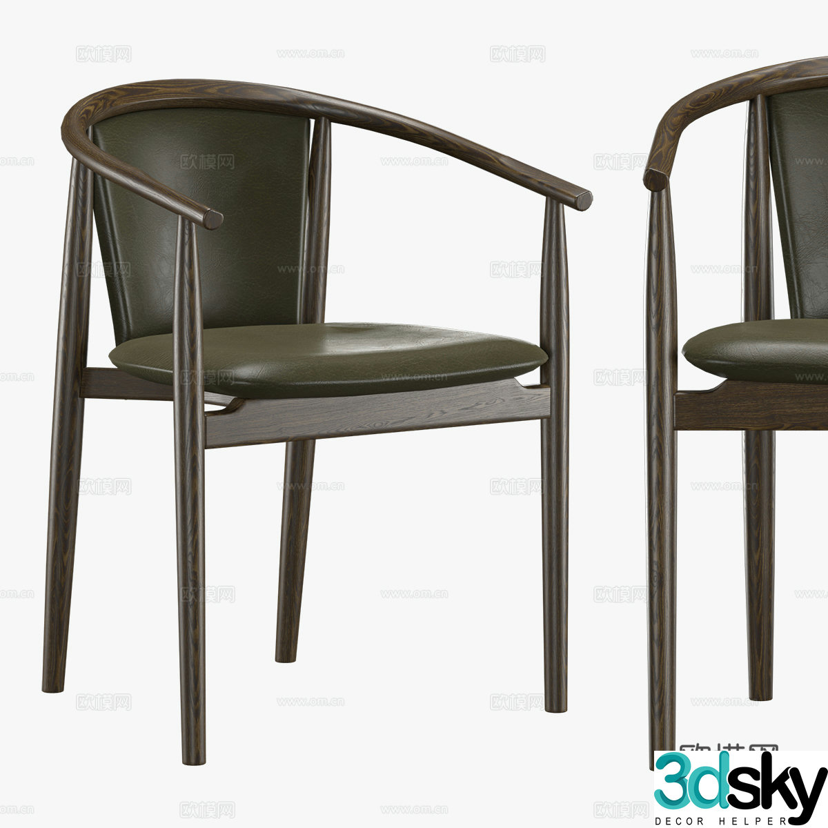 New Chinese Otway armchair 3d model