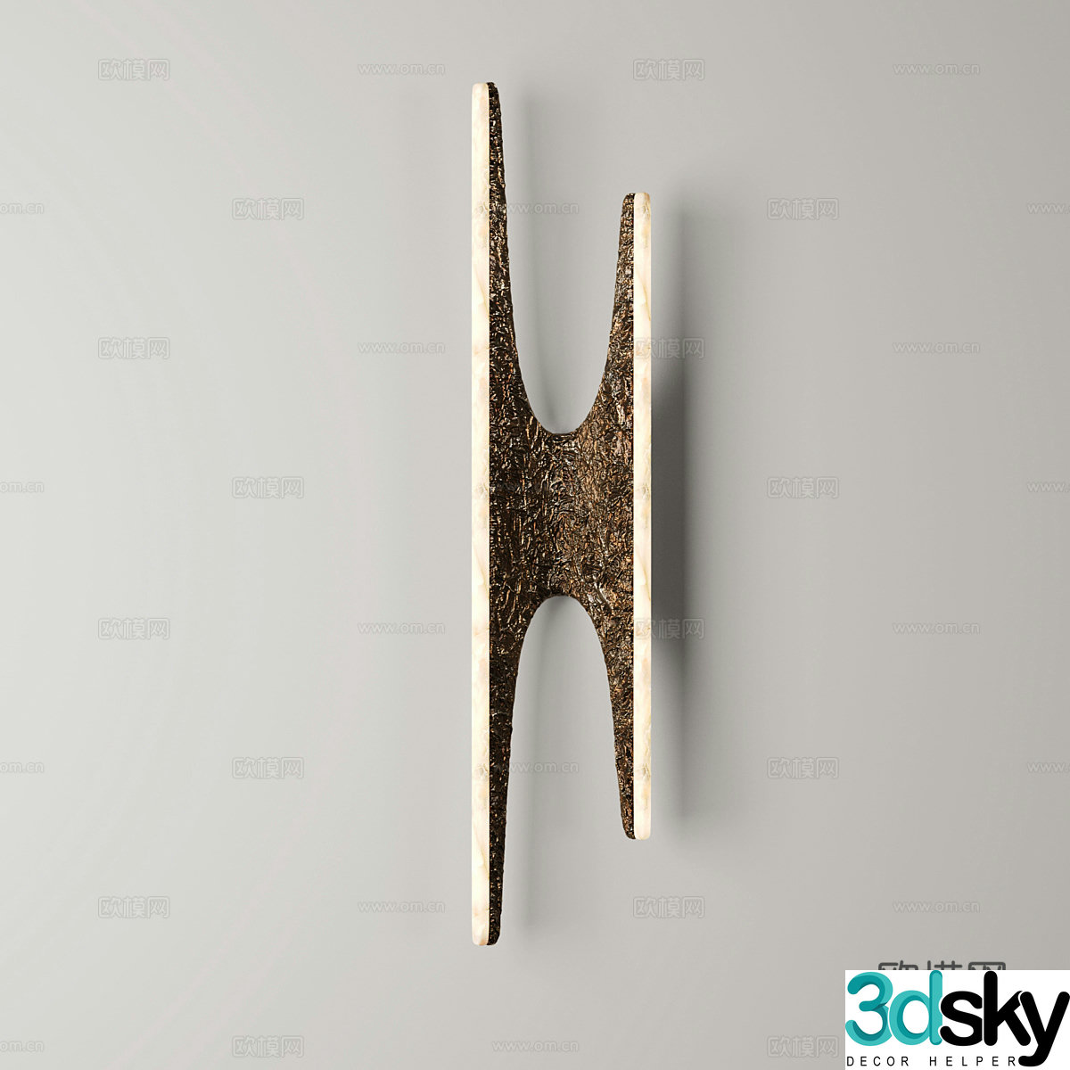 New Chinese style light luxury Markus Haase sculpture wall light 3D model