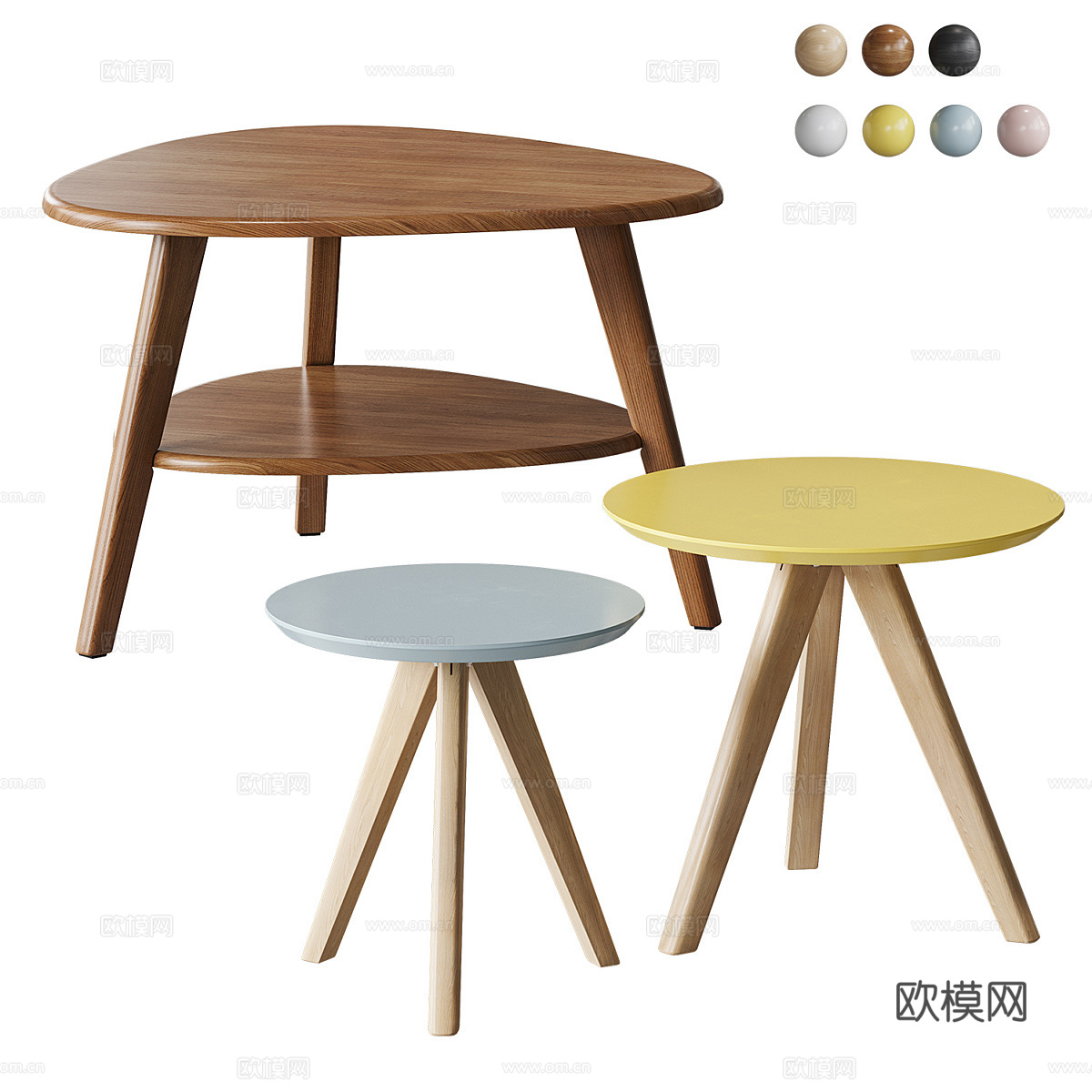 Modern Nordic Jackson Medley Coffee Table 3D Model