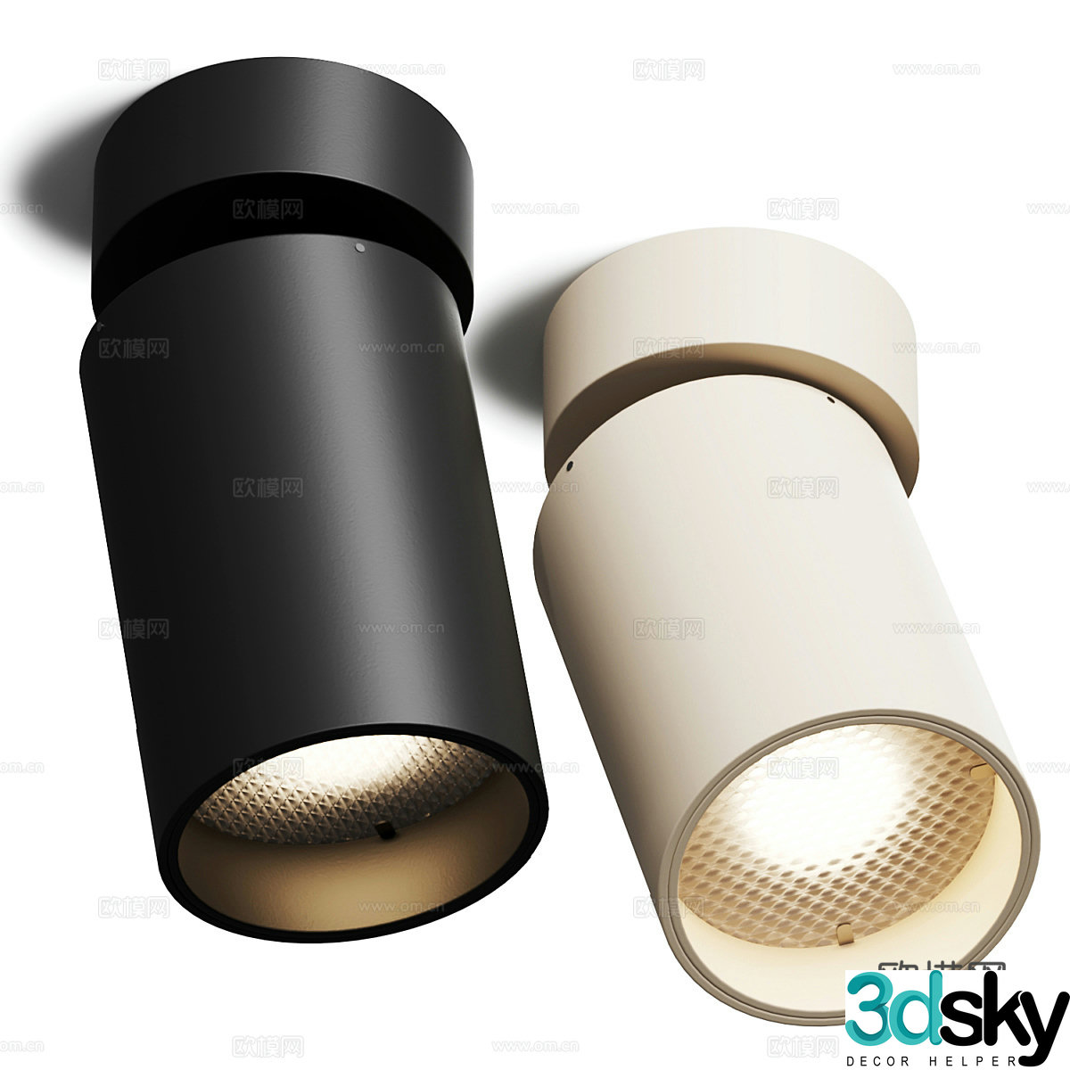 Modern Surface Installation Spotlight 3D Model