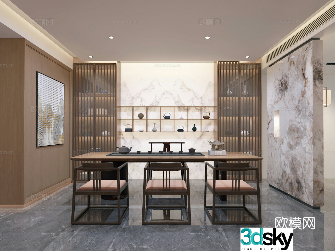 Tea room 3d model
