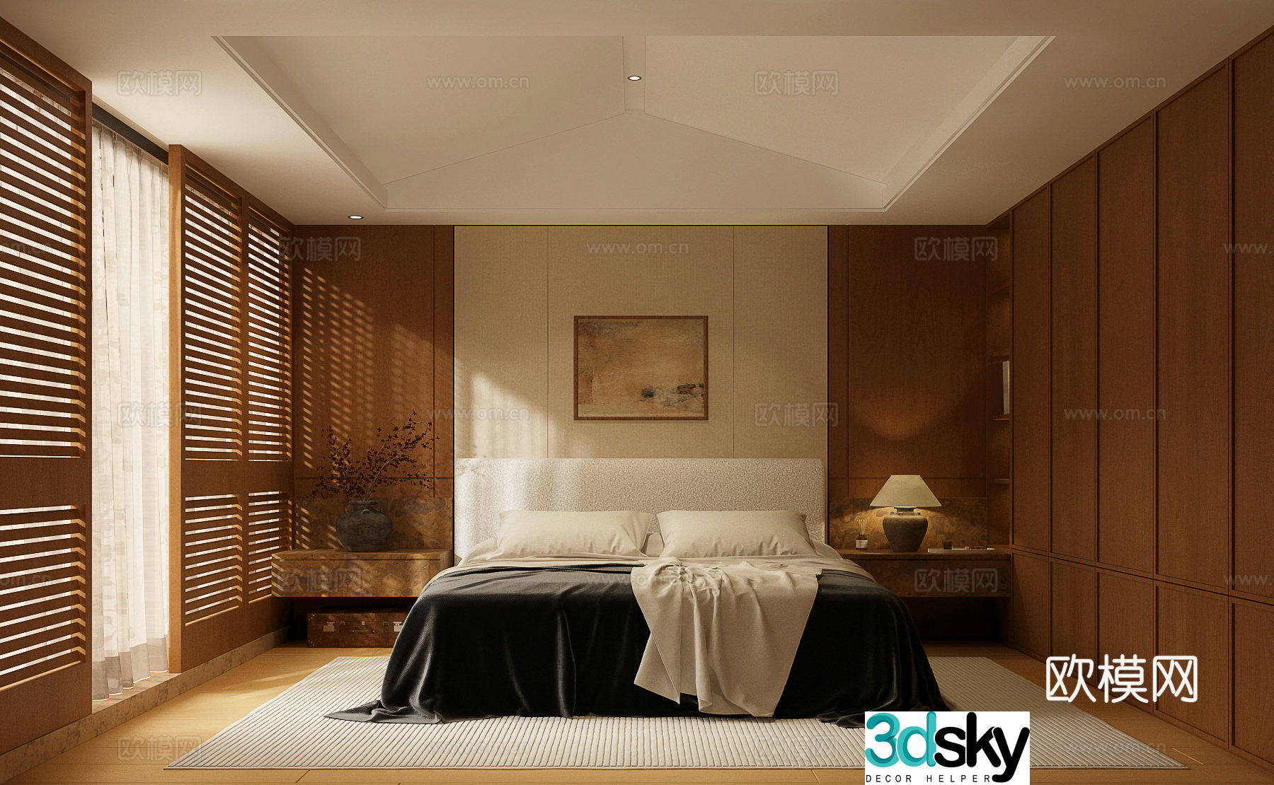 Bedroom Modern medieval bedroom Medium style bedroom 3d model