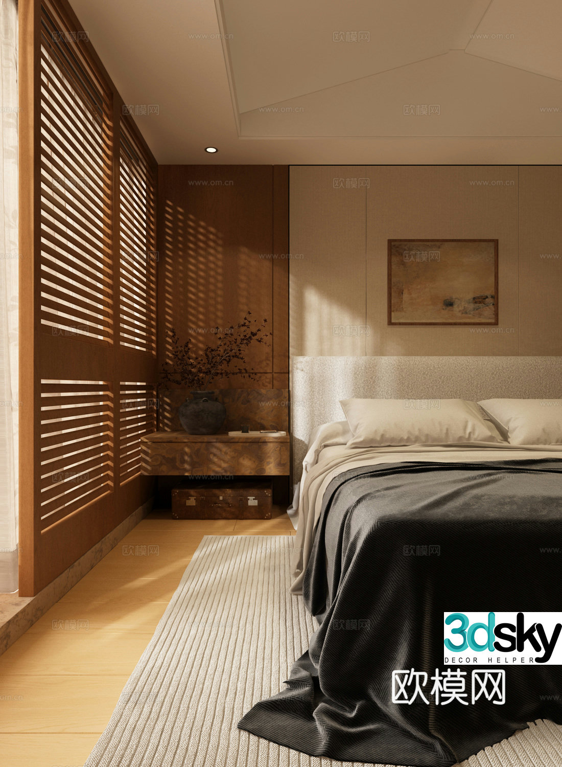 Bedroom Modern medieval bedroom Medium style bedroom 3d model