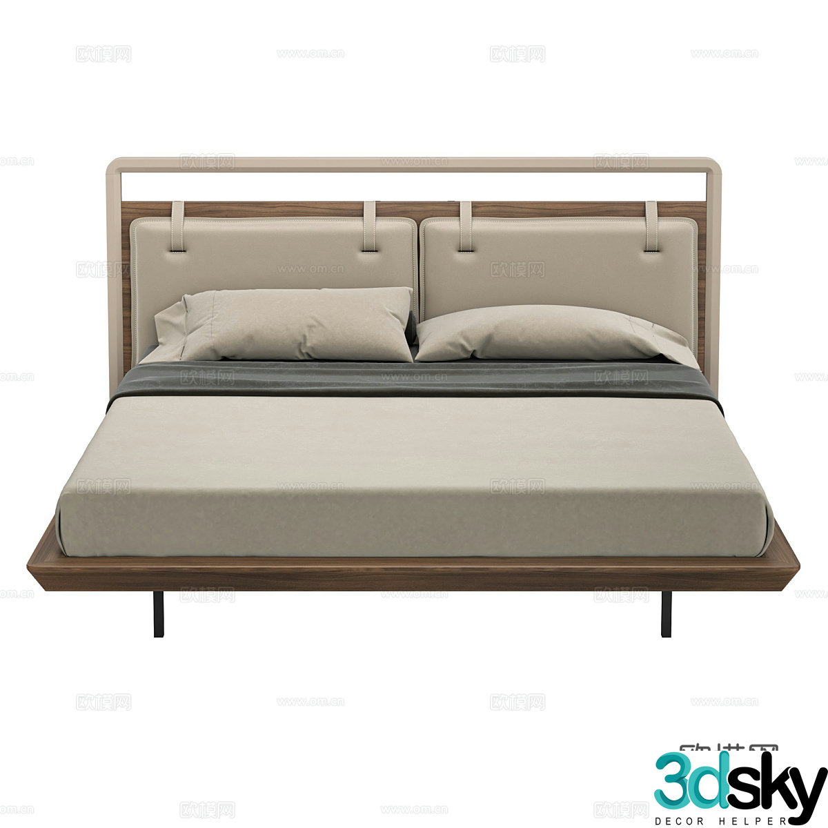 Double bed 3d model