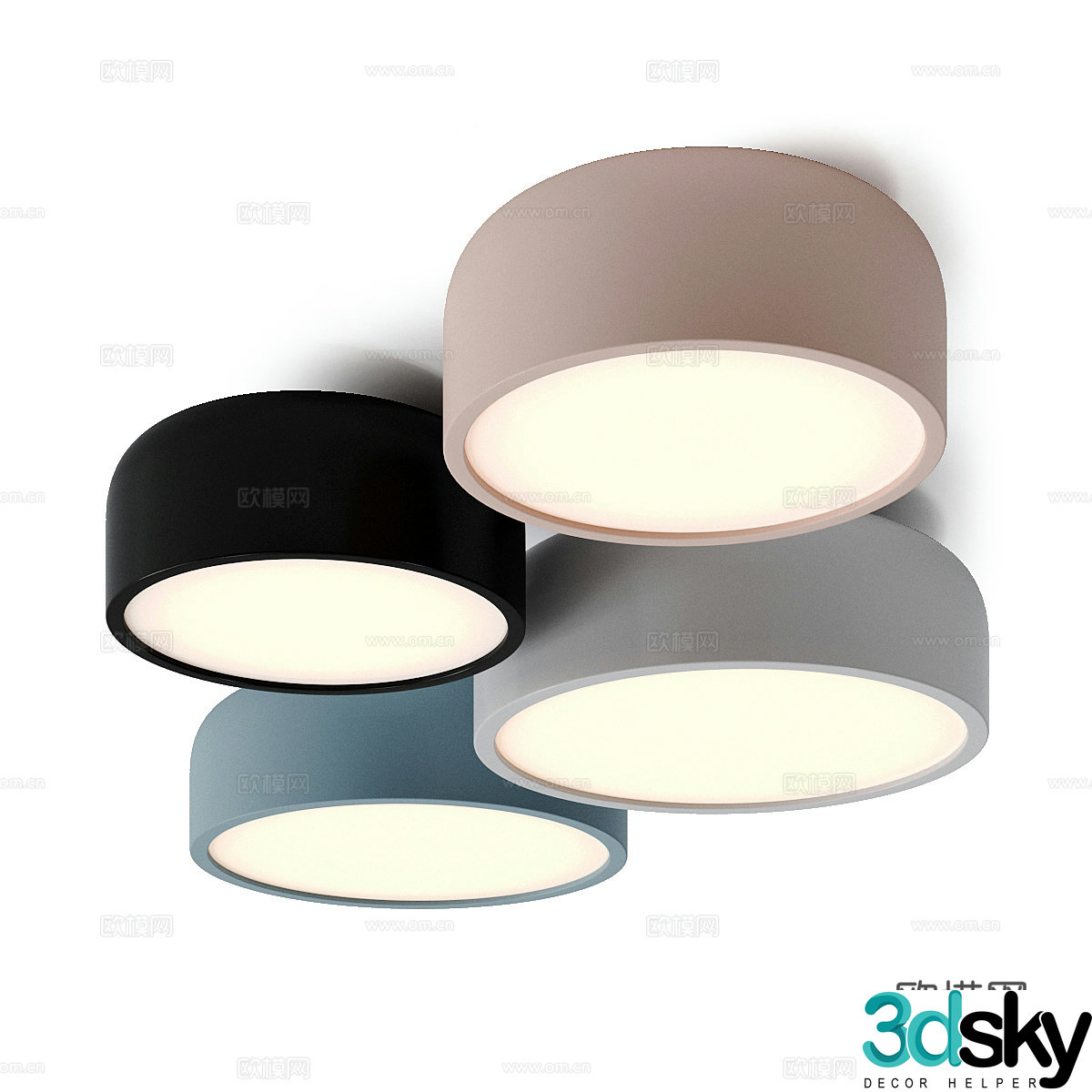 Creamy Tudo Co Ceiling Light 3D Model