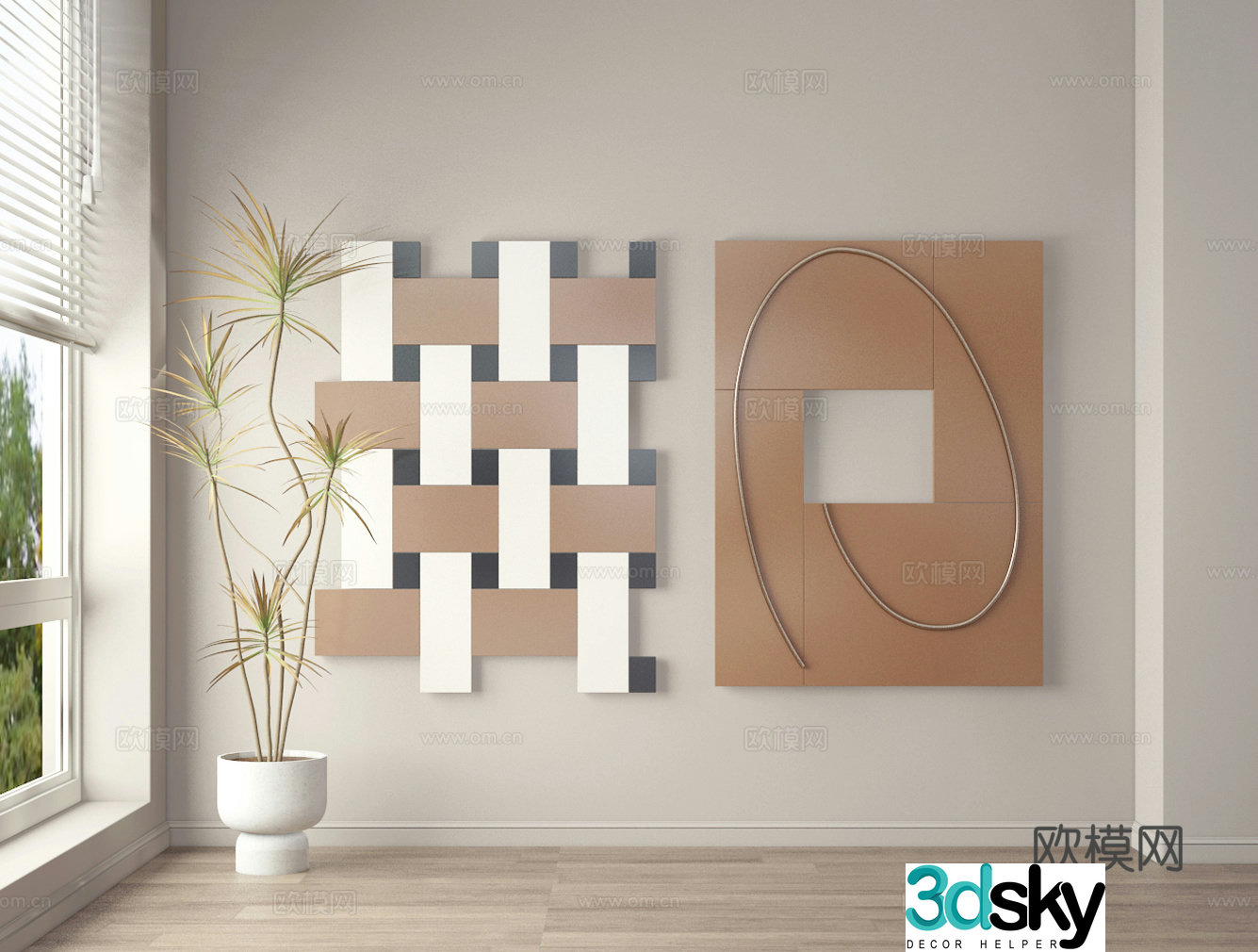 3D model of hanging painting