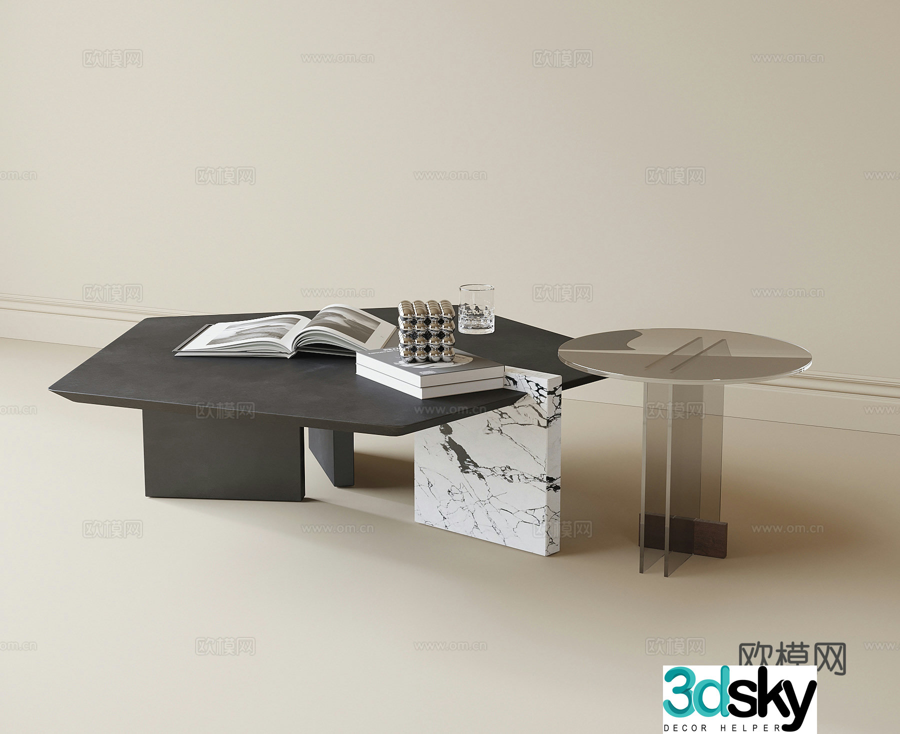 Modern coffee table 3d model