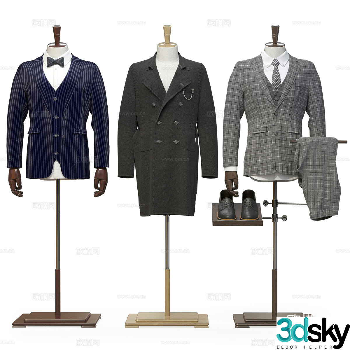 New Chinese style men’s clothing model 3d model