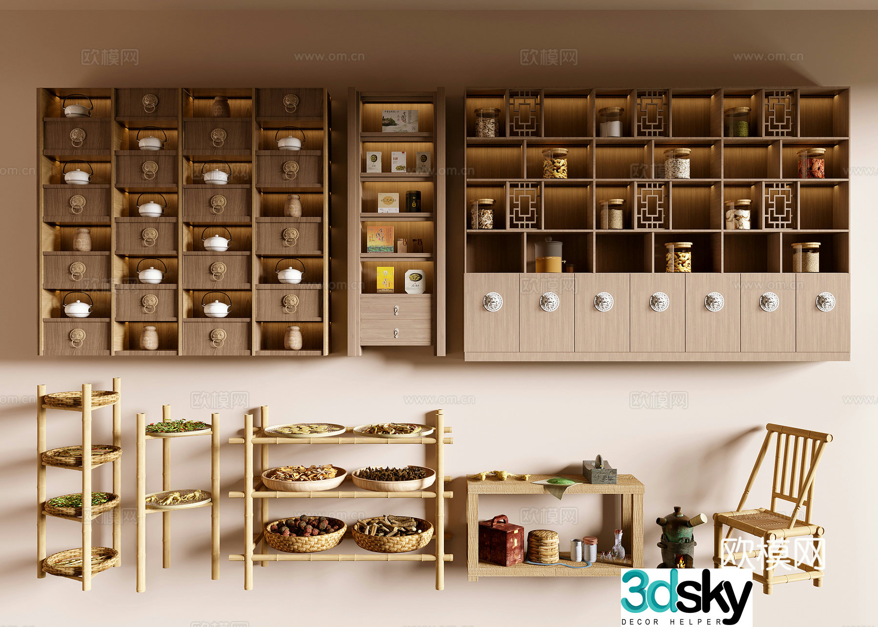 Chinese medicine cabinet 3D model