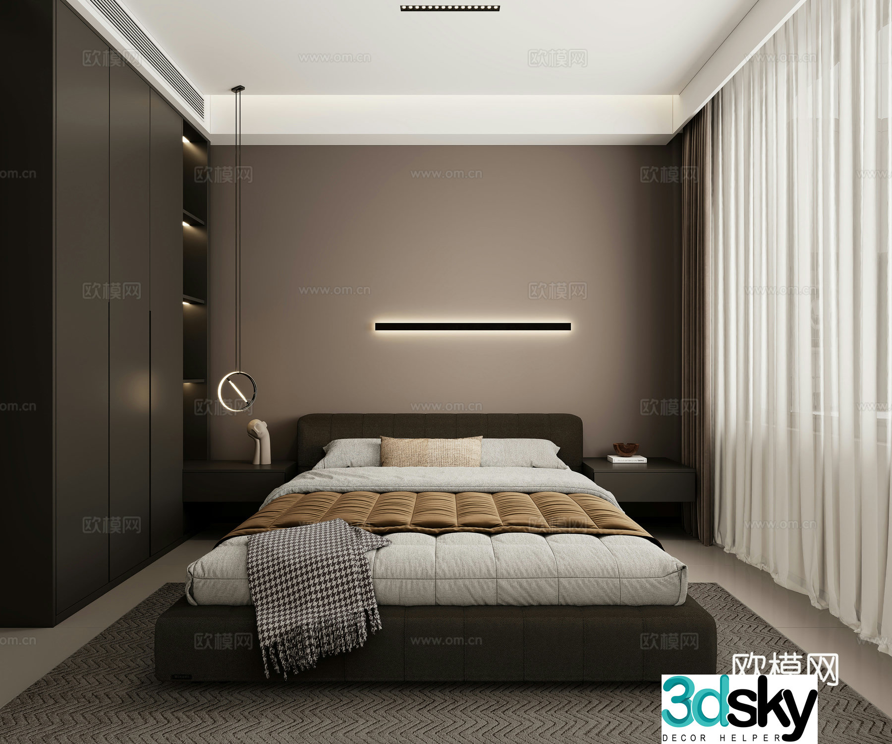 Modern bedroom 3d model