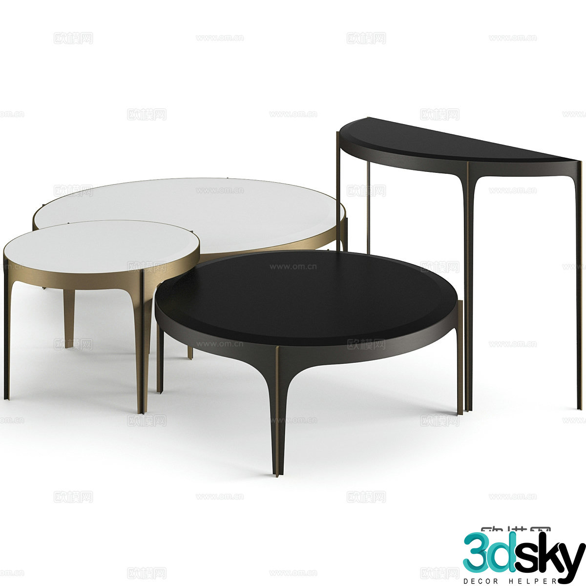 Modern Italian light luxury Eichholtz Artemisa coffee table 3D model