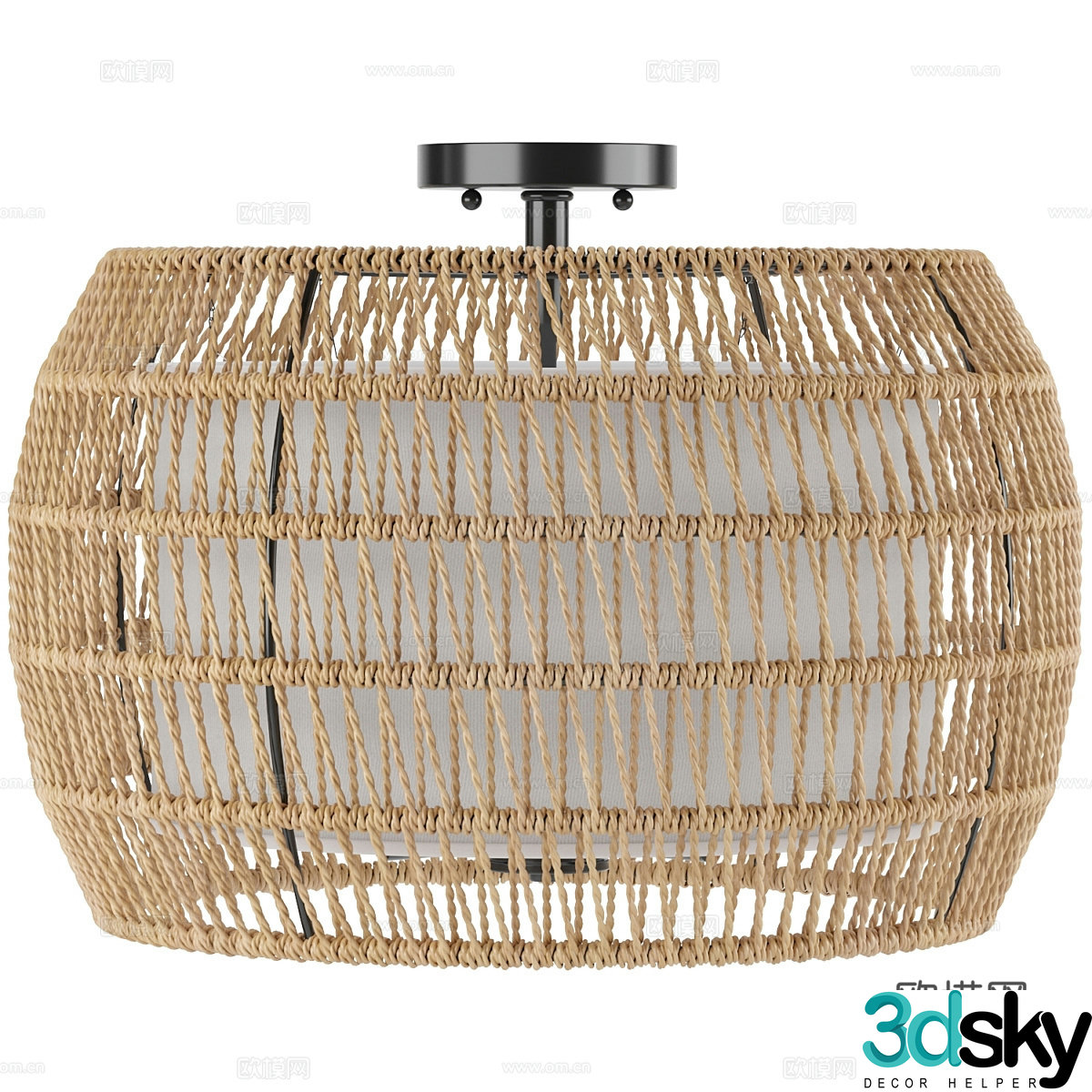 New Chinese style woven ceiling light 3D model