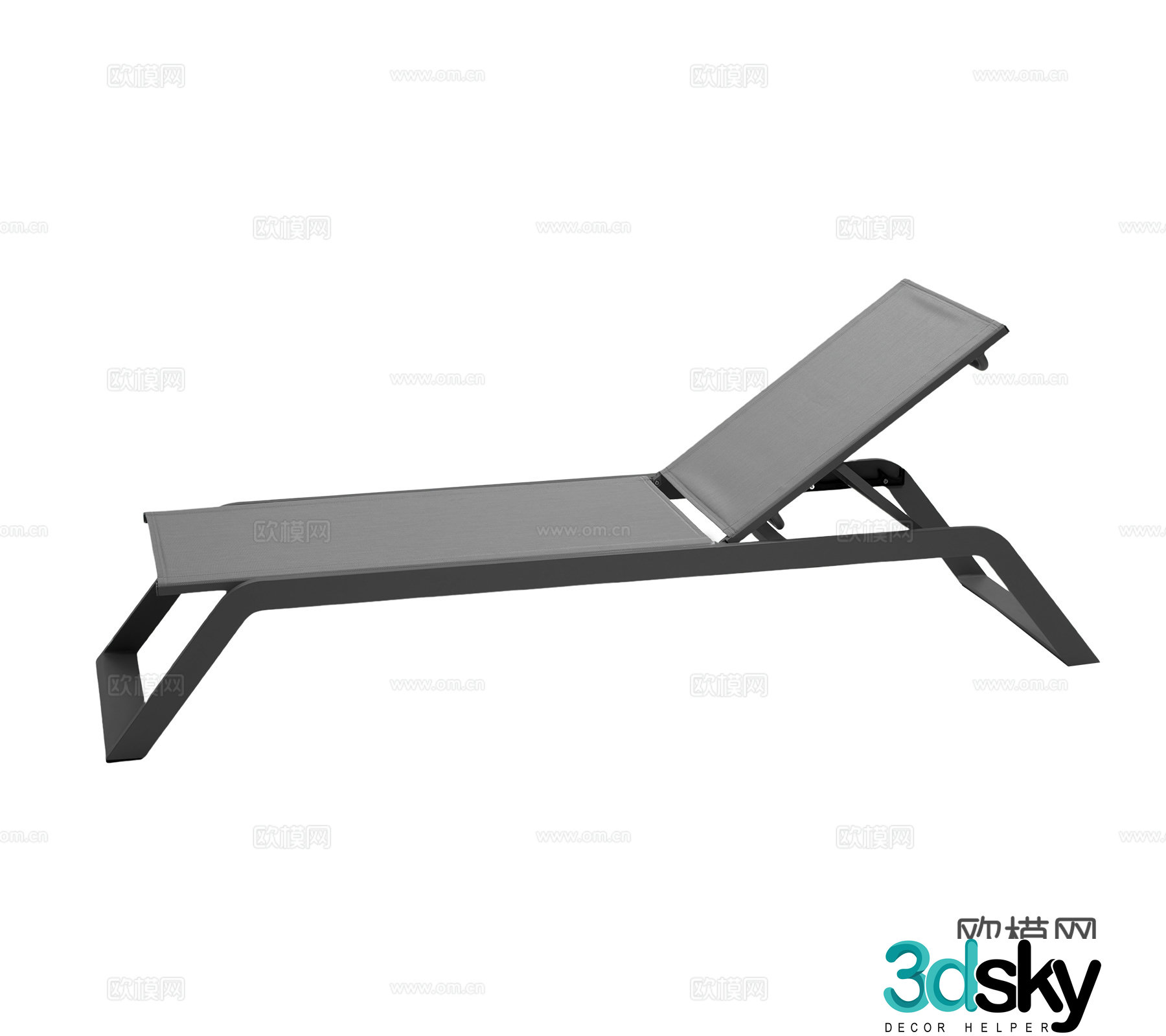 Modern outdoor indoor swimming pool beach leisure area recliner single recliner combination 3D model