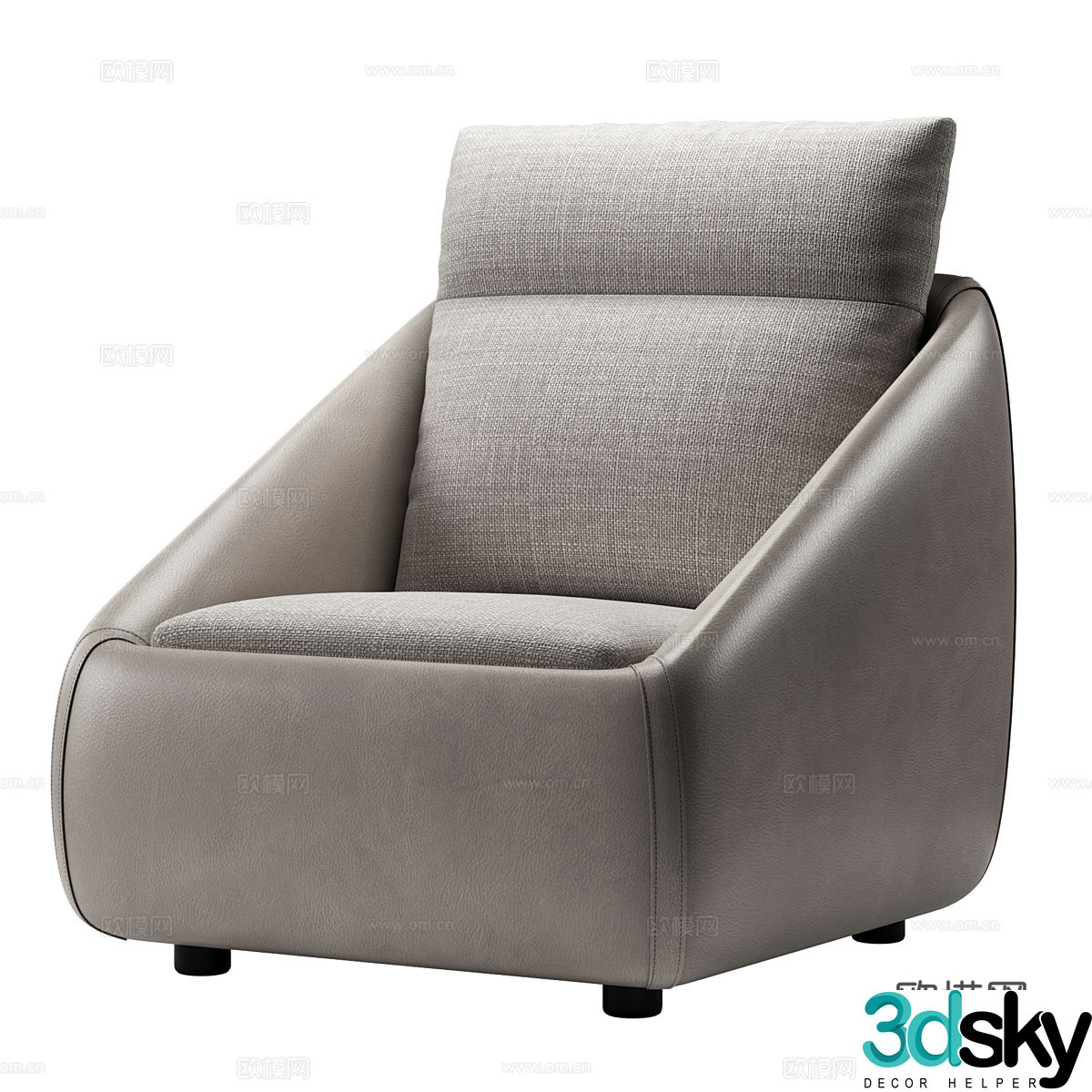 Modern Italian BEND armchair 3d model