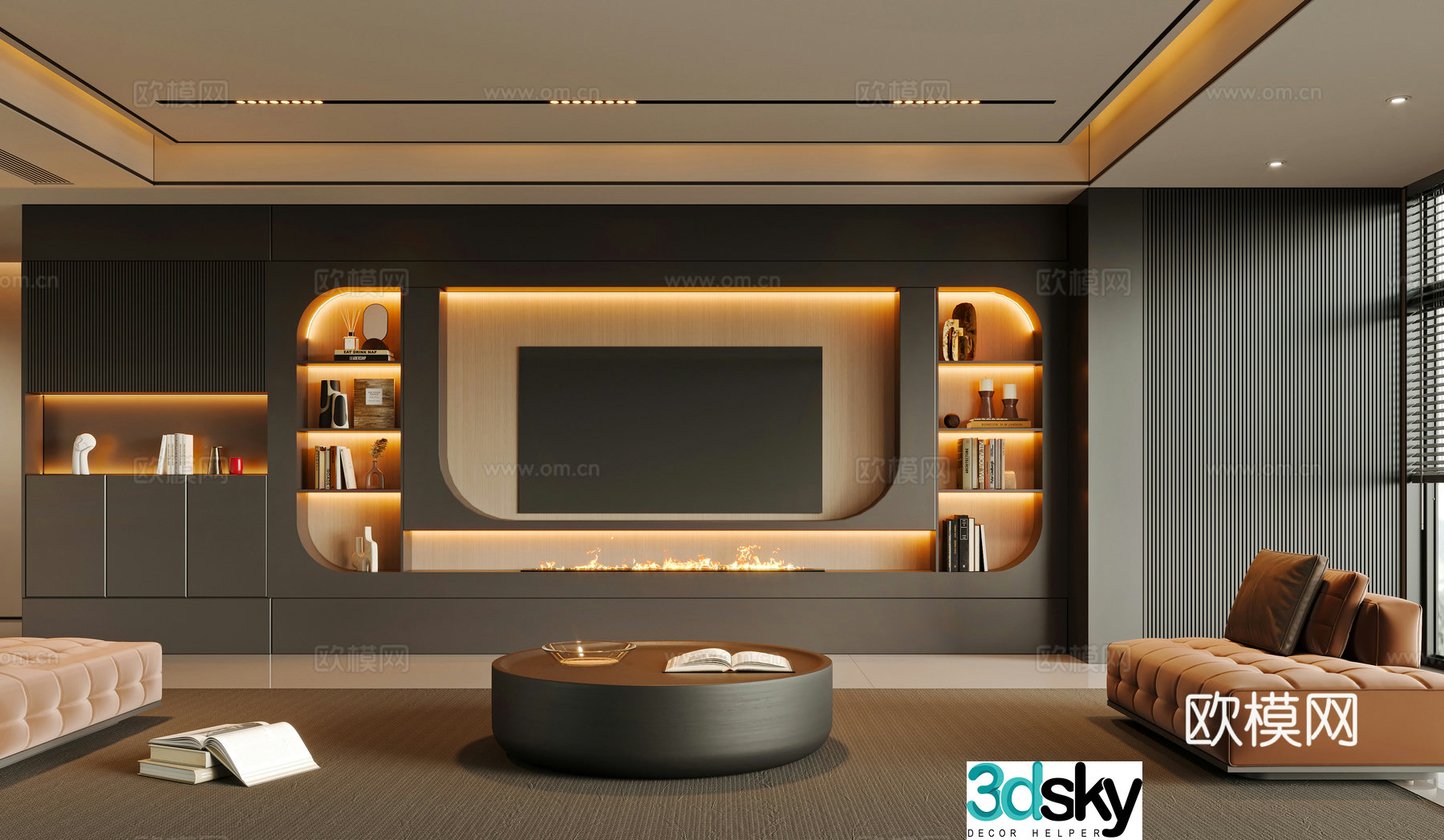 Modern living room 3d model