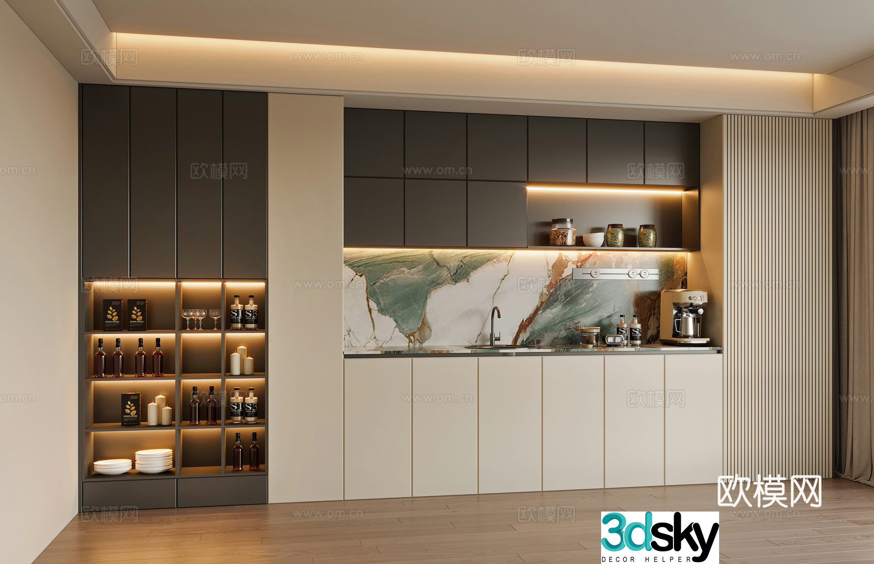Modern sideboard 3D model