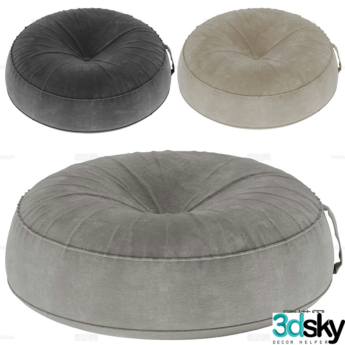 Modern Primavera pouf 3d model