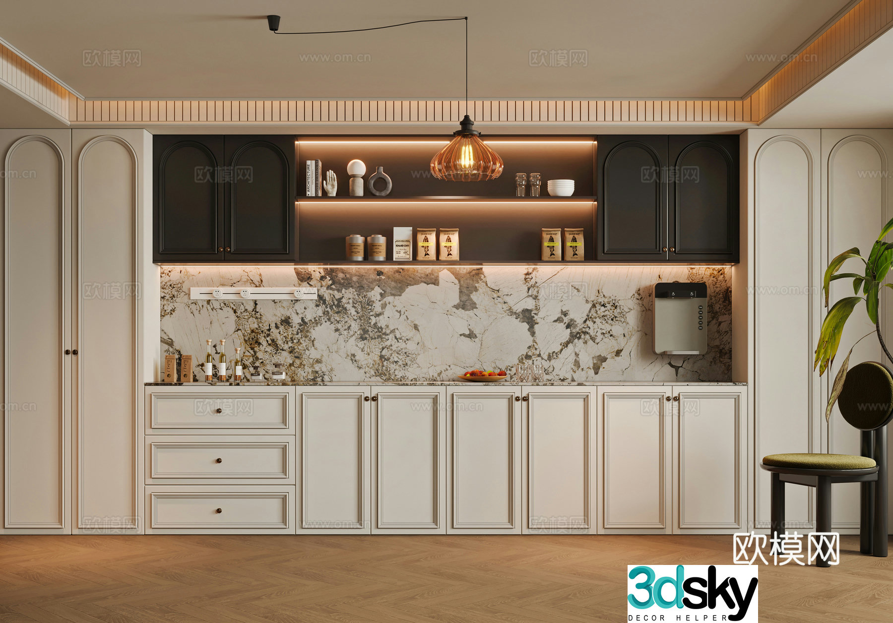 French sideboard 3D model