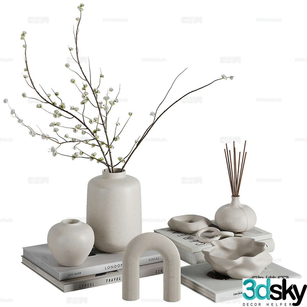 New Chinese style jewelry ornaments 3D model